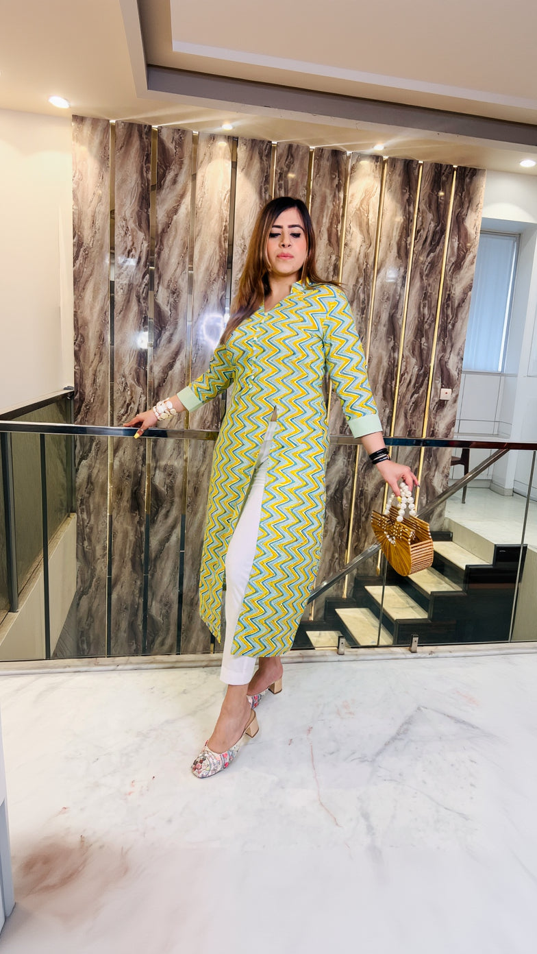 Pastel Chevron Kurti