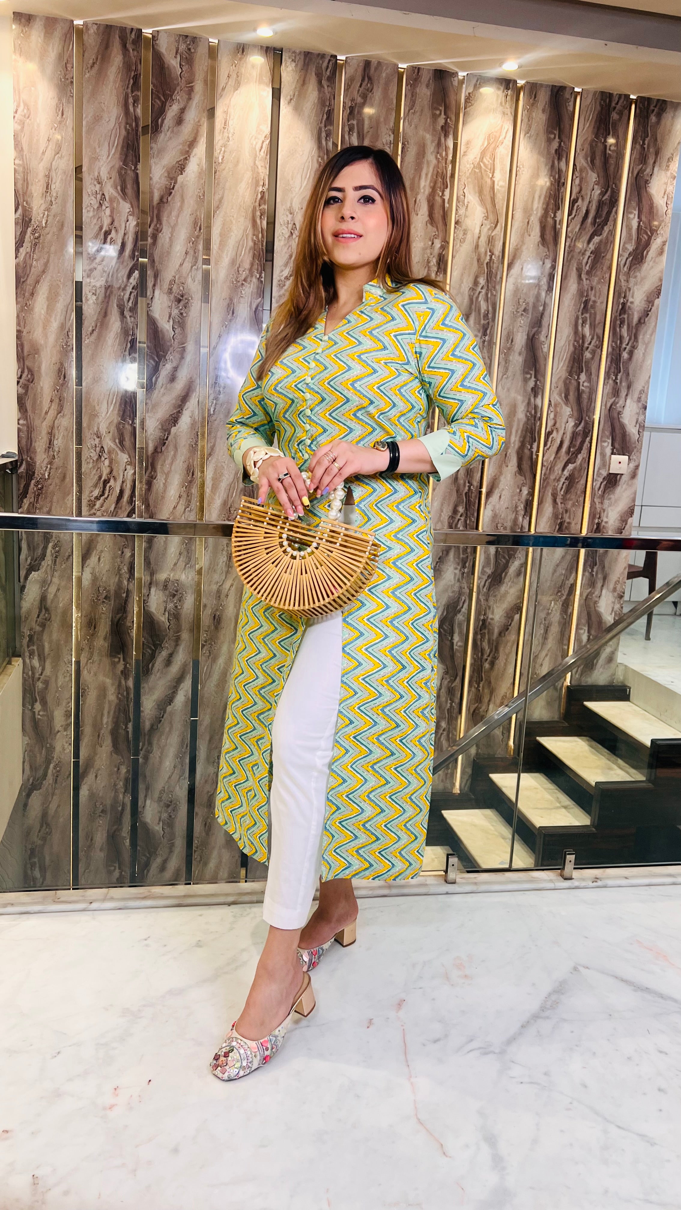 Pastel Chevron Kurti