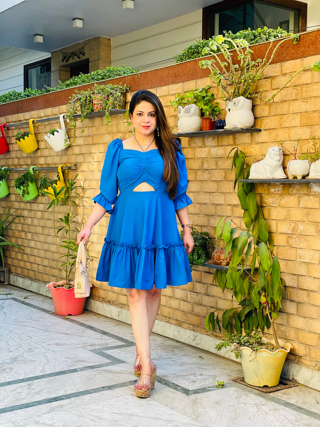 Dreamy Blue Cut Dress