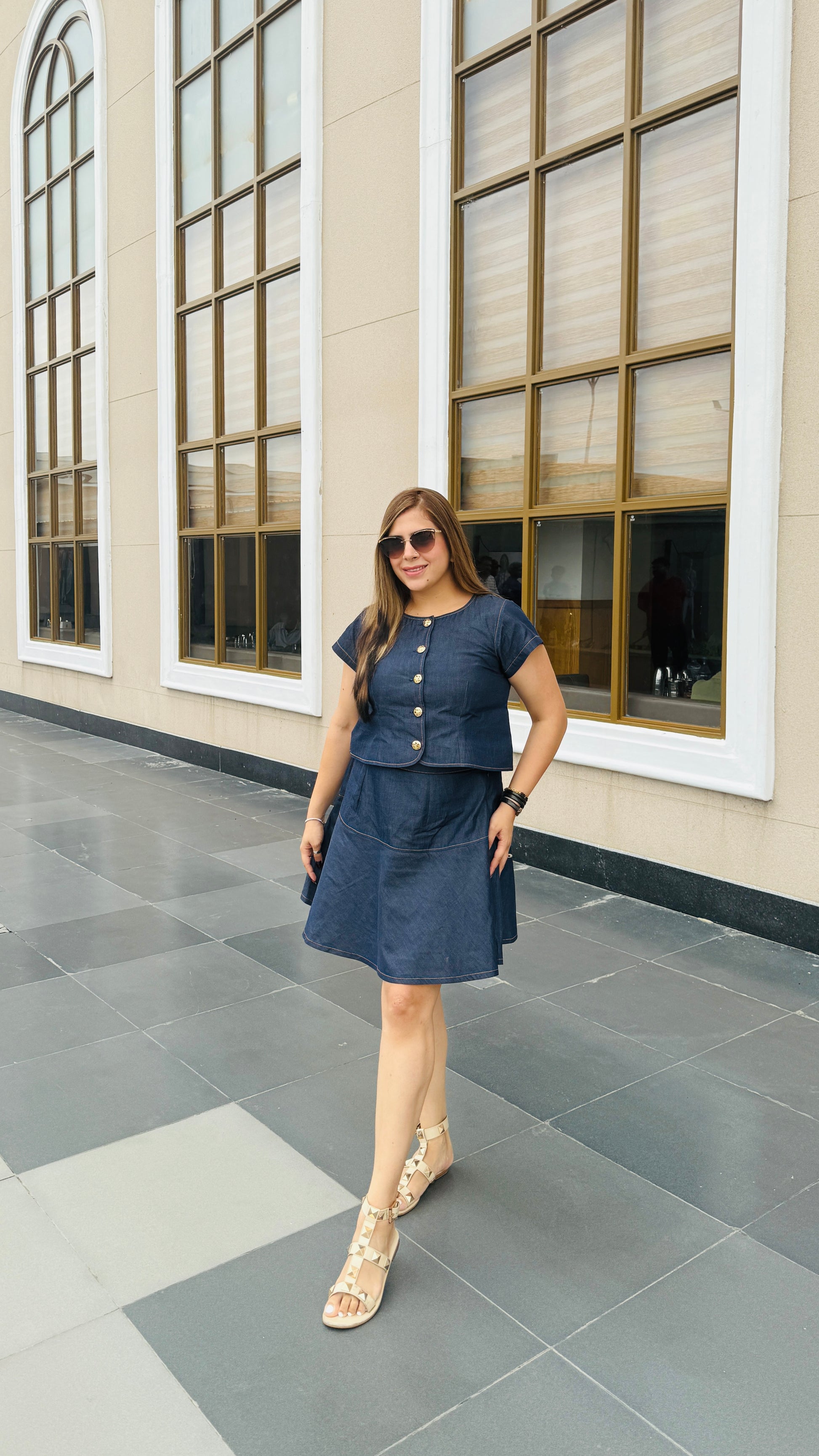 Denim Corbett Co-Ord – Lakhina Couture1