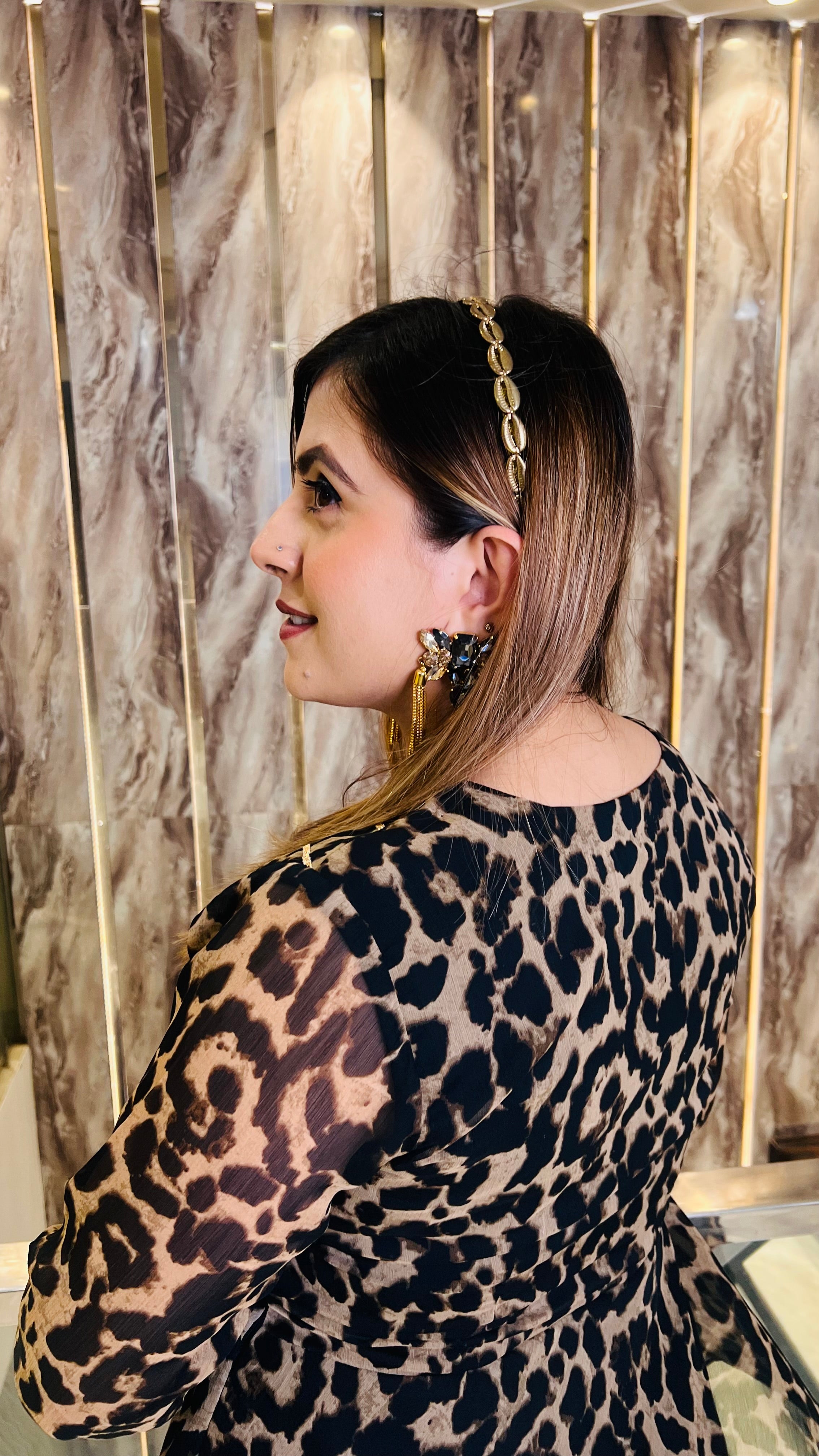 Brown Cheetah Garara Suit