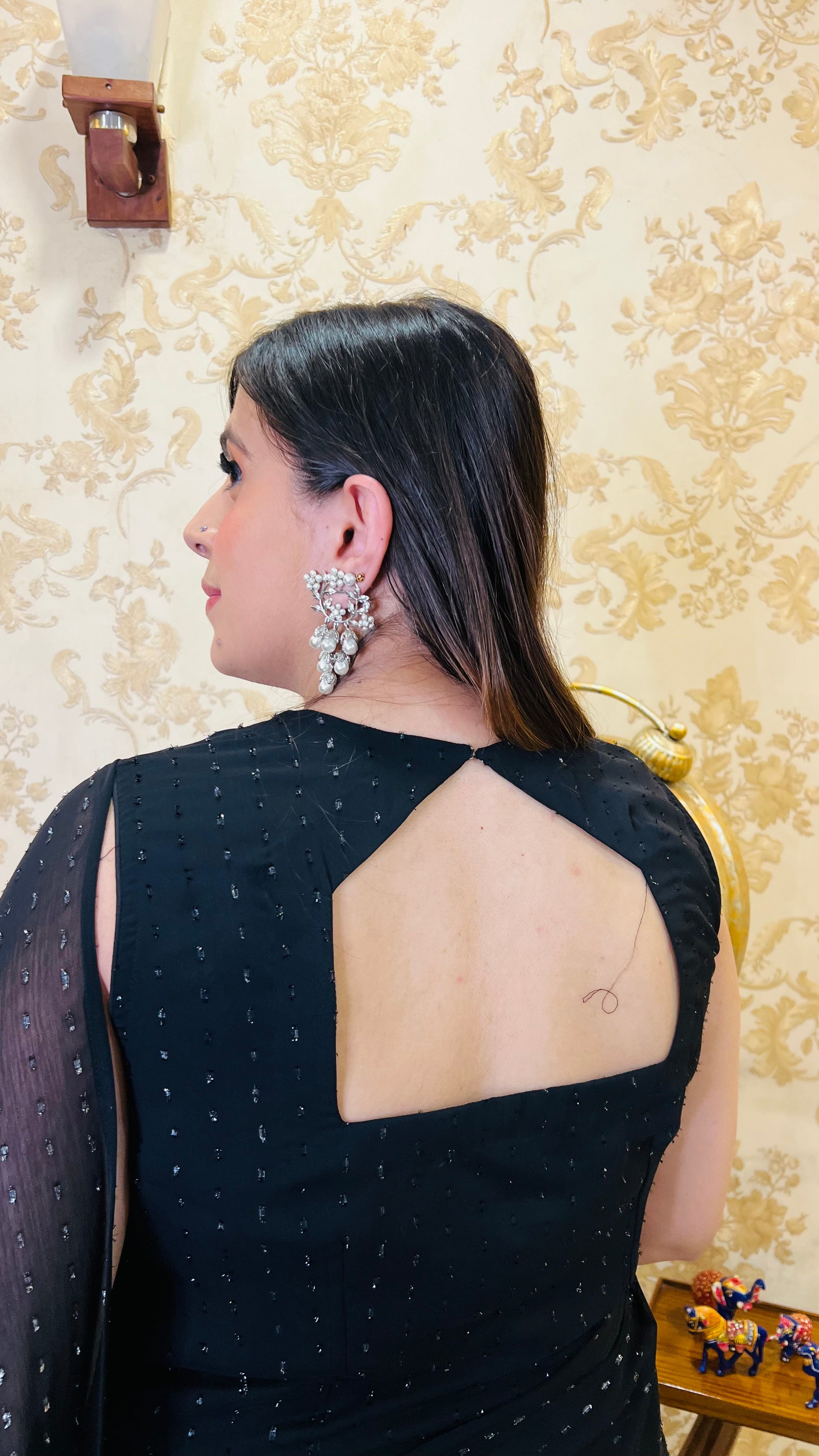 Black Lurex Maxi Saree