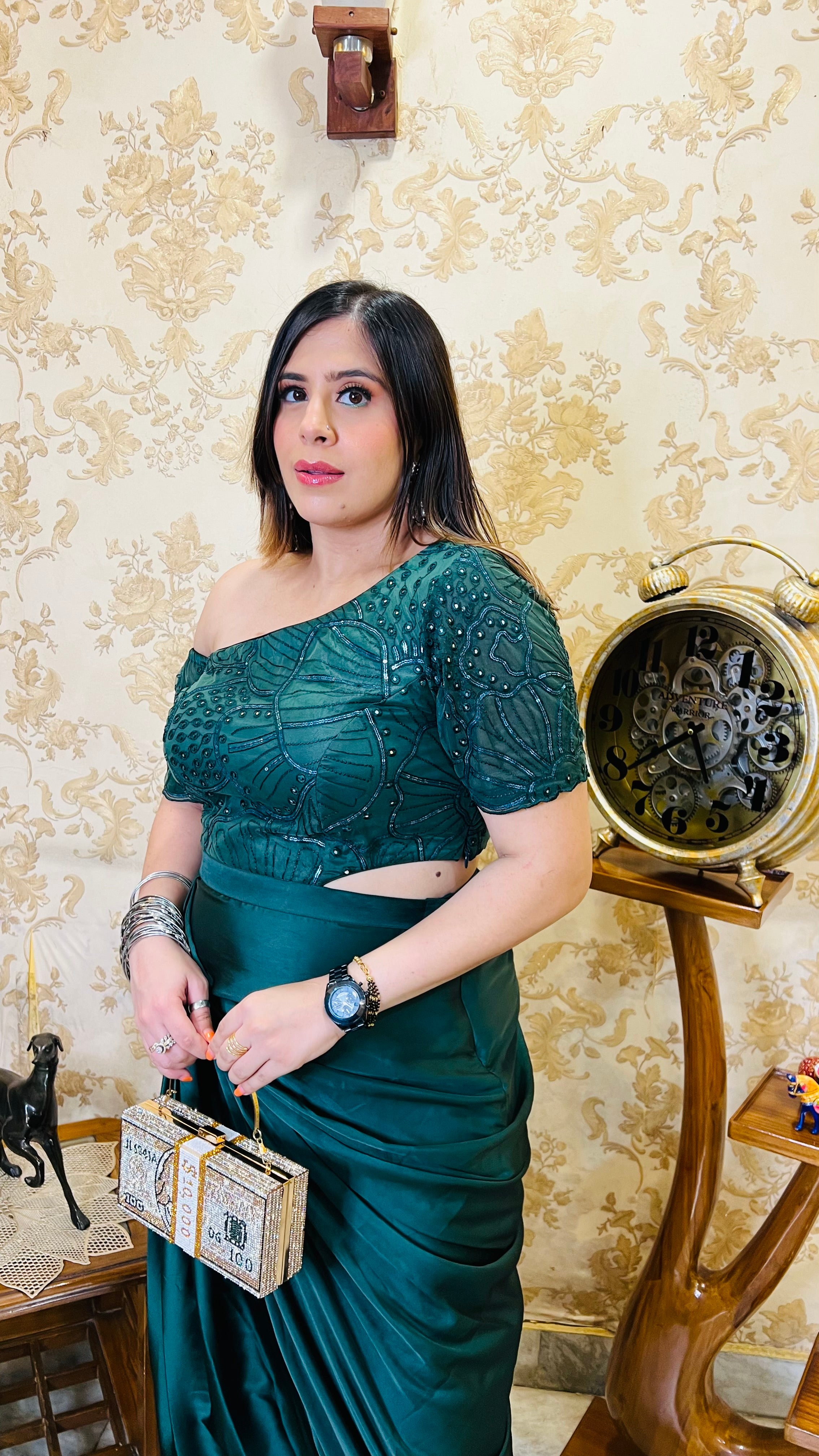 Bottle Green Cocktail Drape