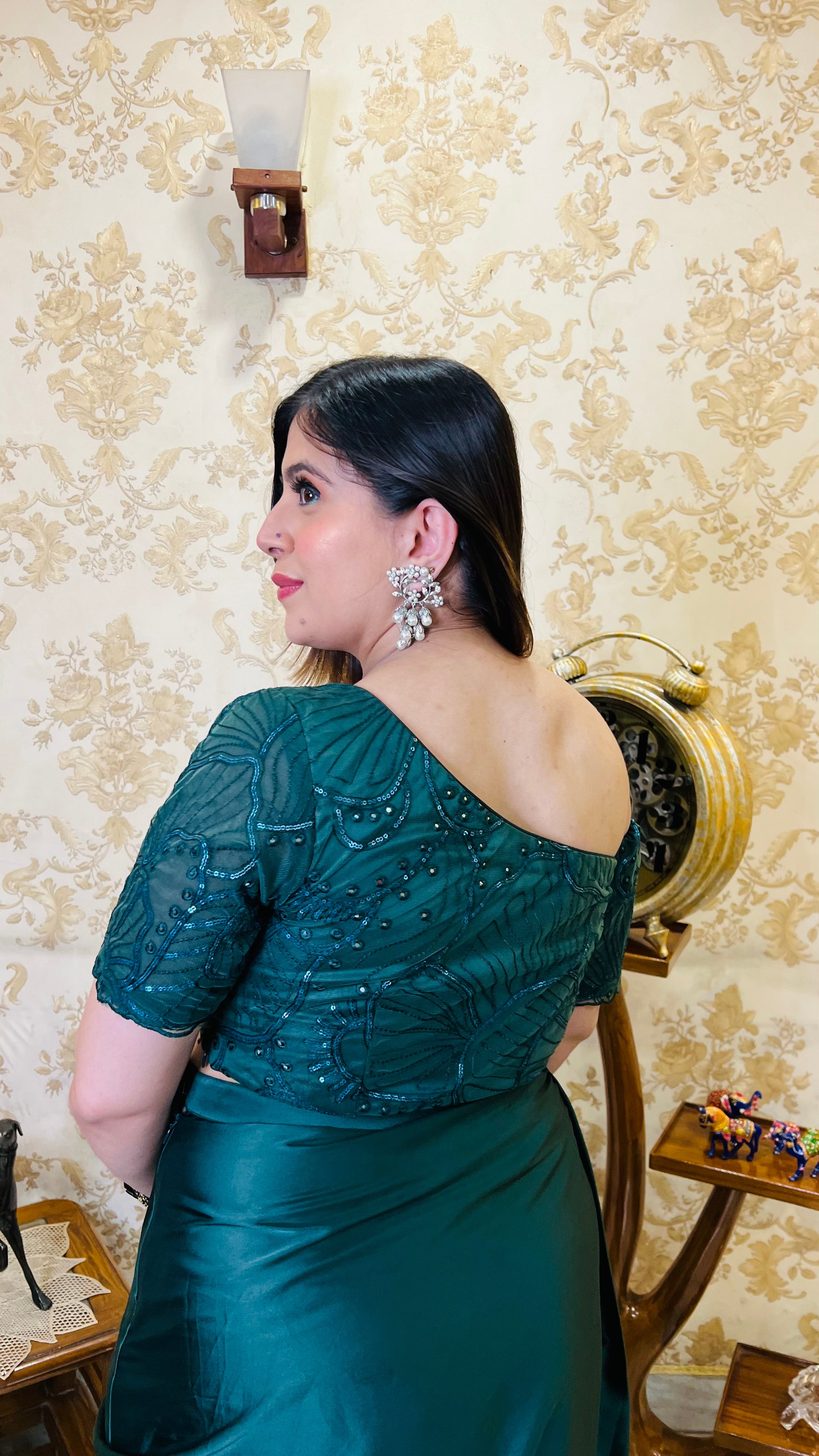 Bottle Green Cocktail Drape