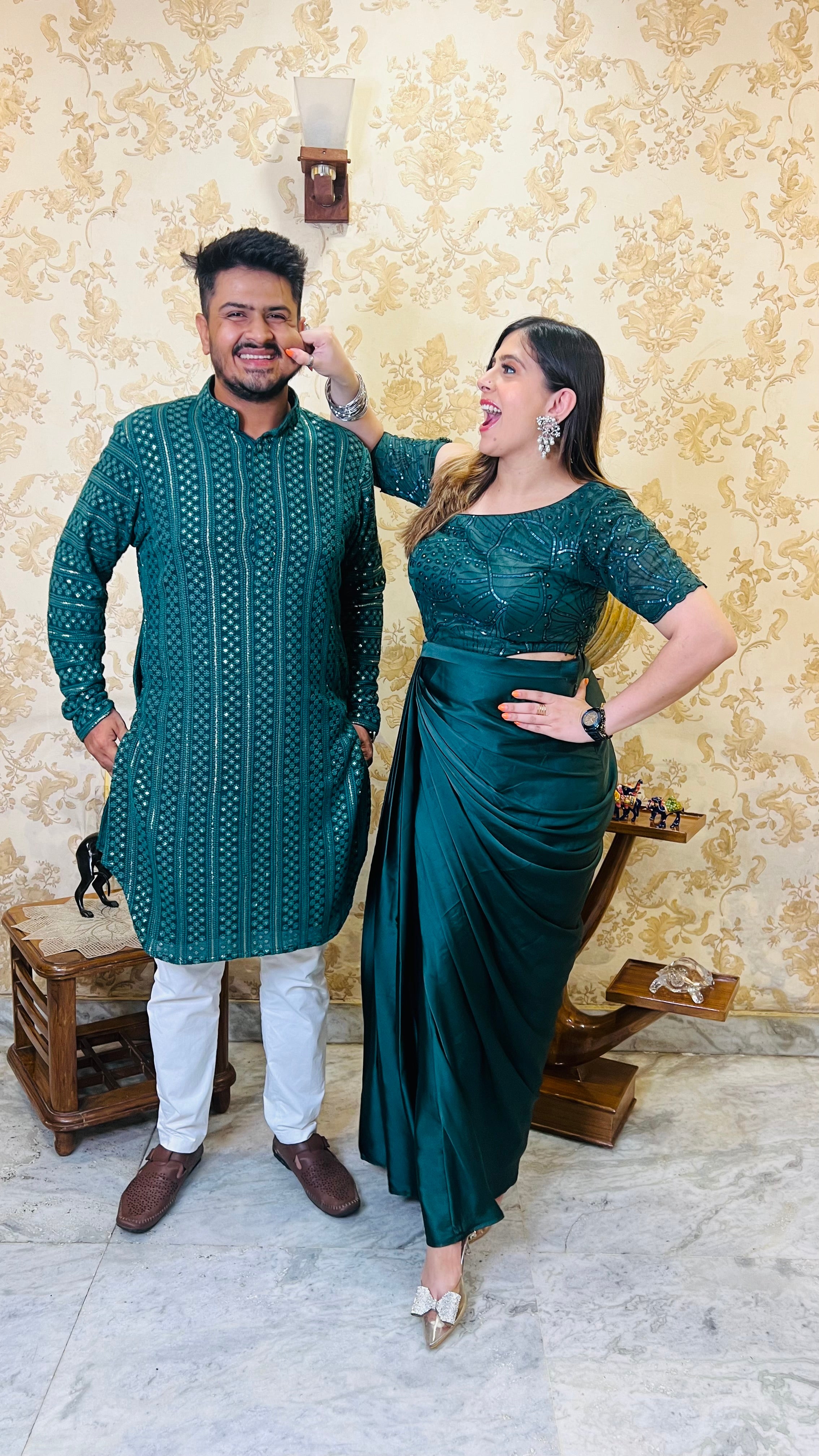 Bottle Green Cocktail Drape