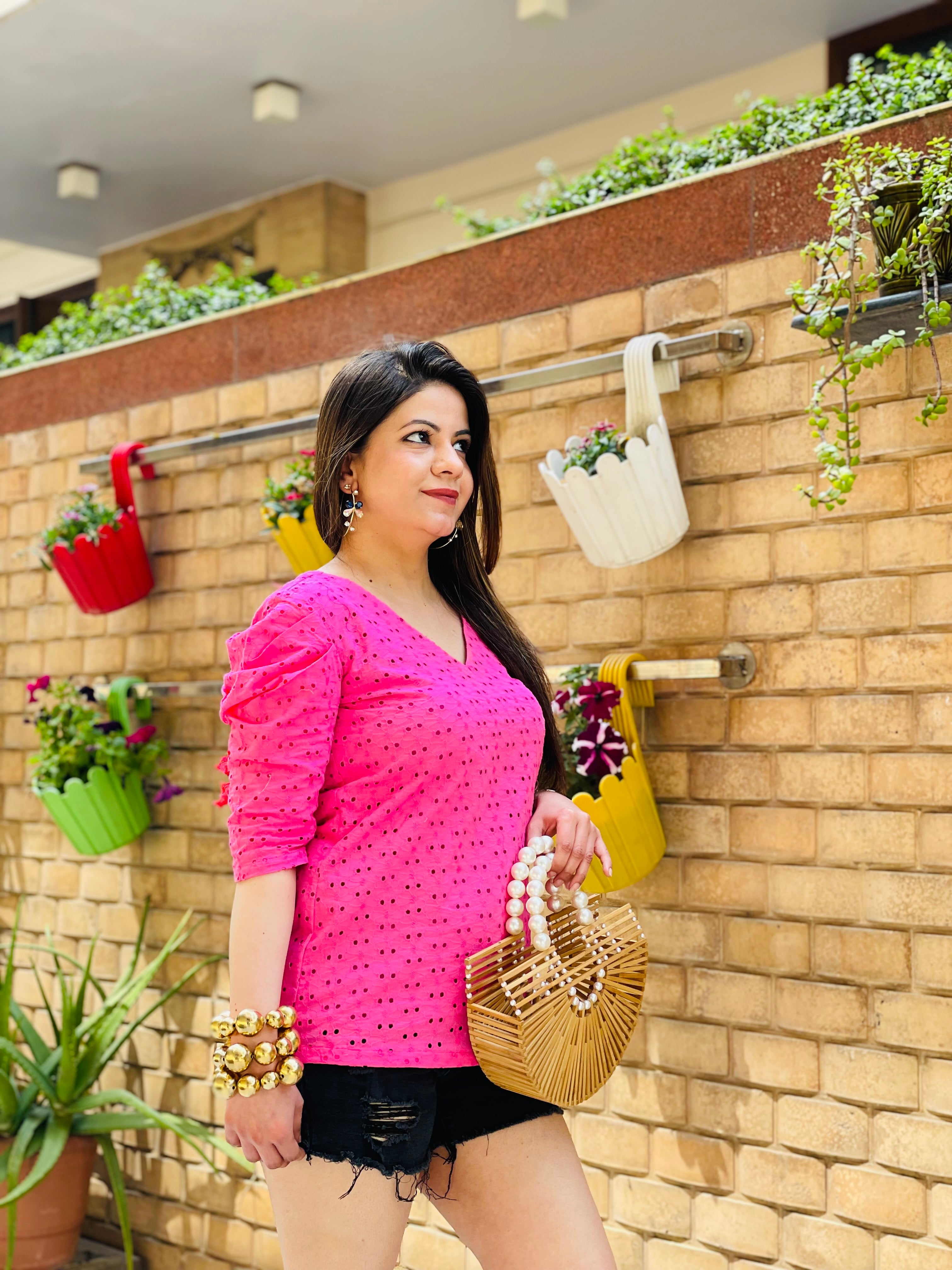 Pinky Pink Schiffli Top