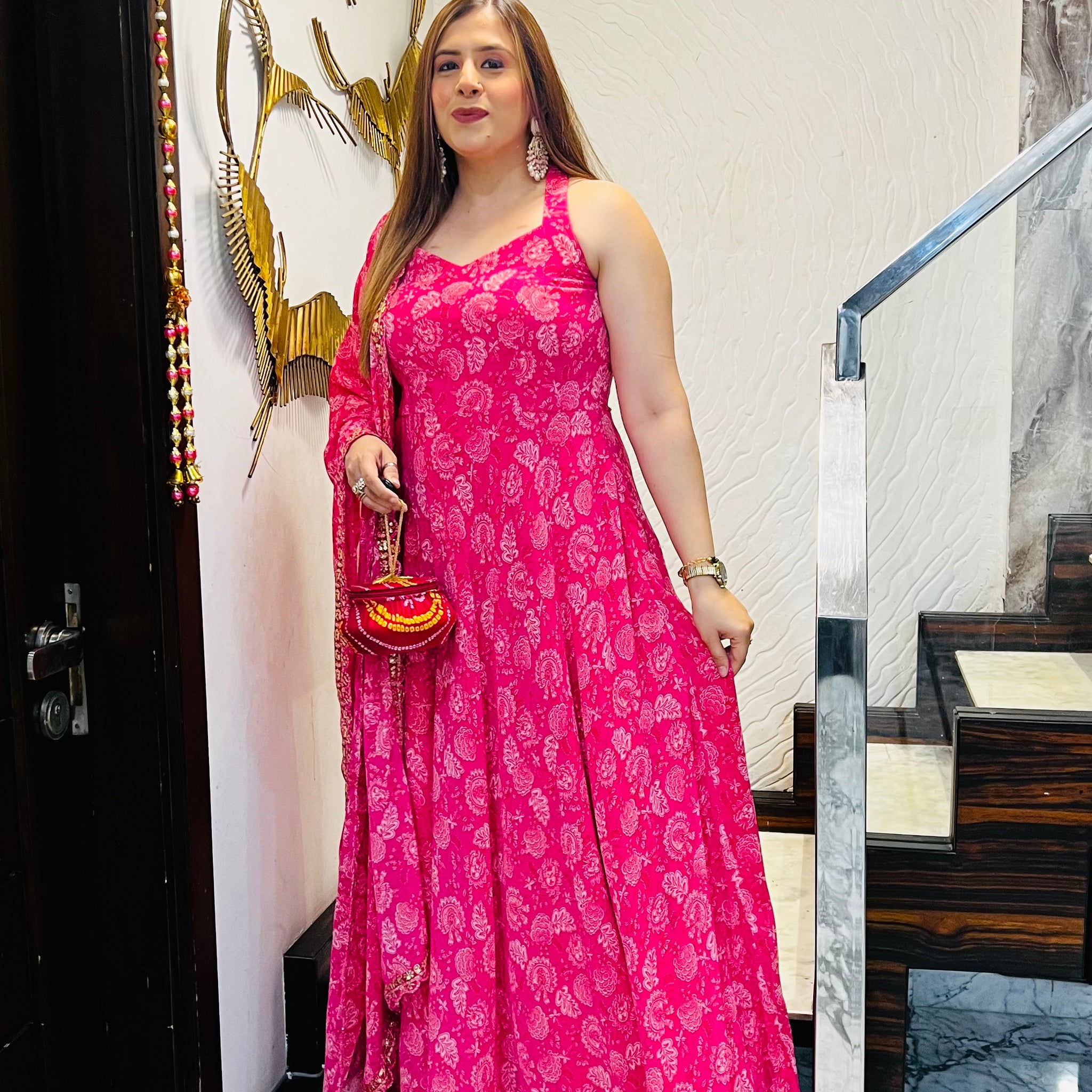 Pink Pais-Love Anarkali