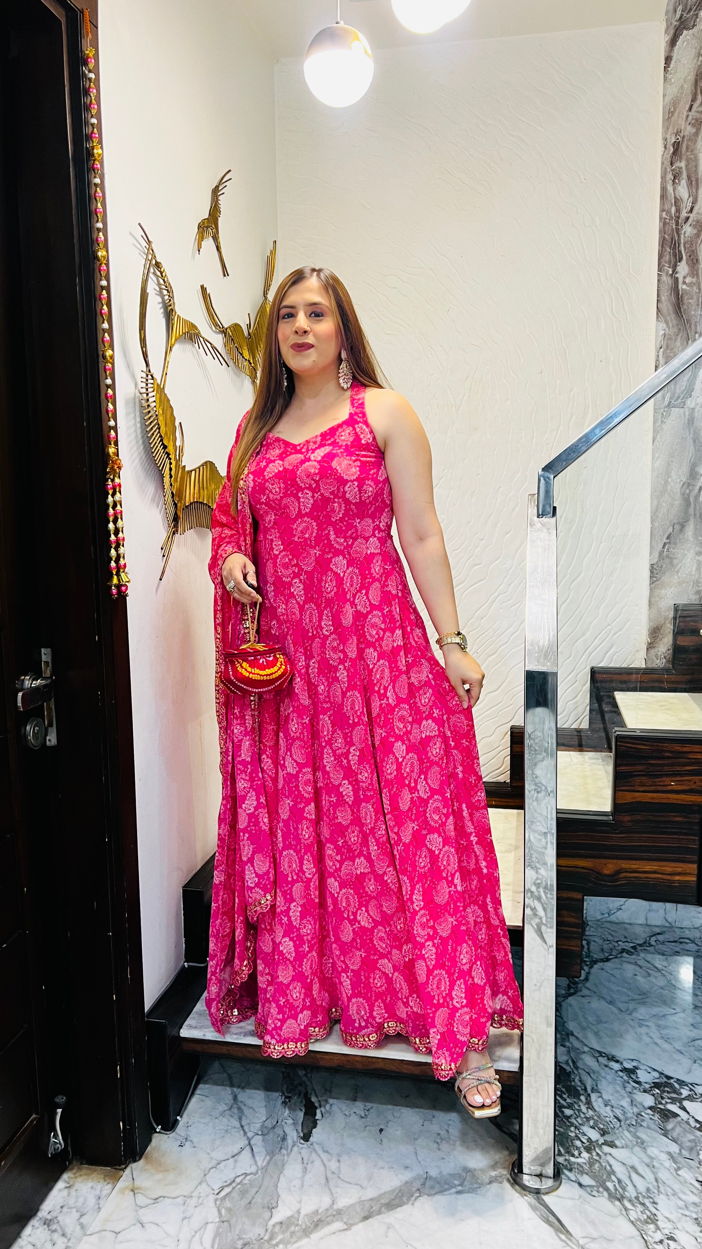 Pink Pais-Love Anarkali