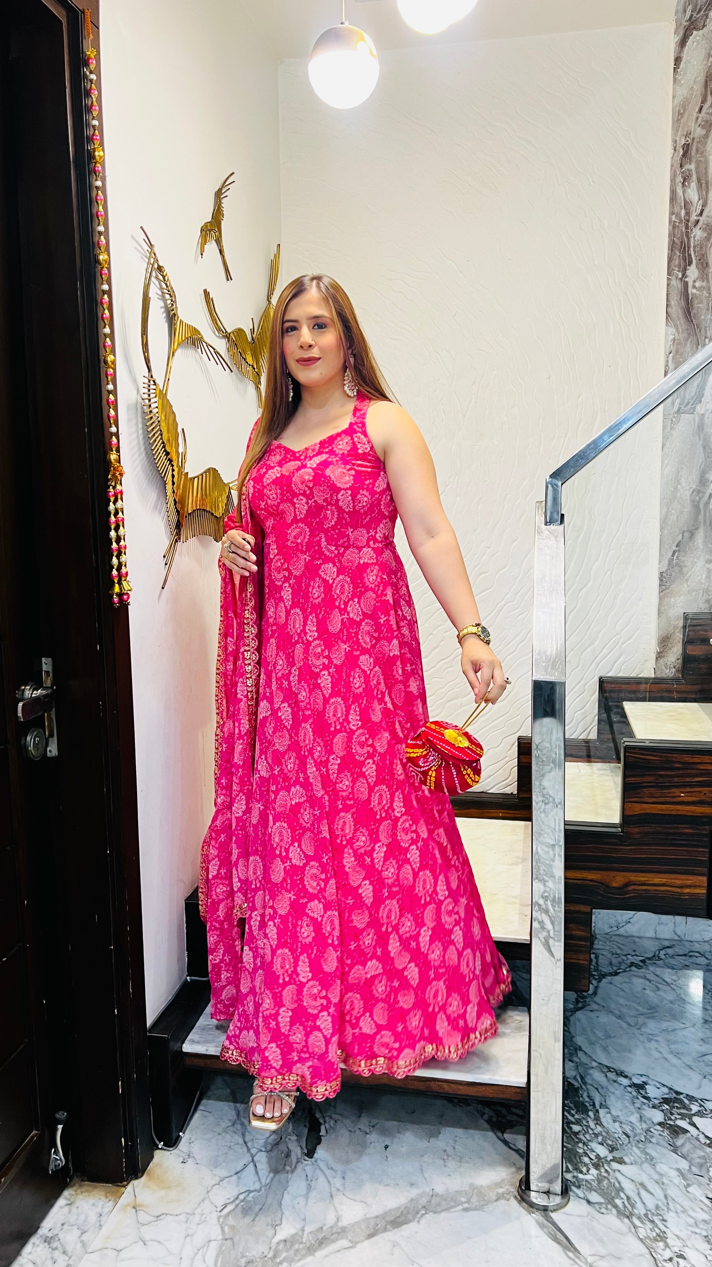 Pink Pais-Love Anarkali