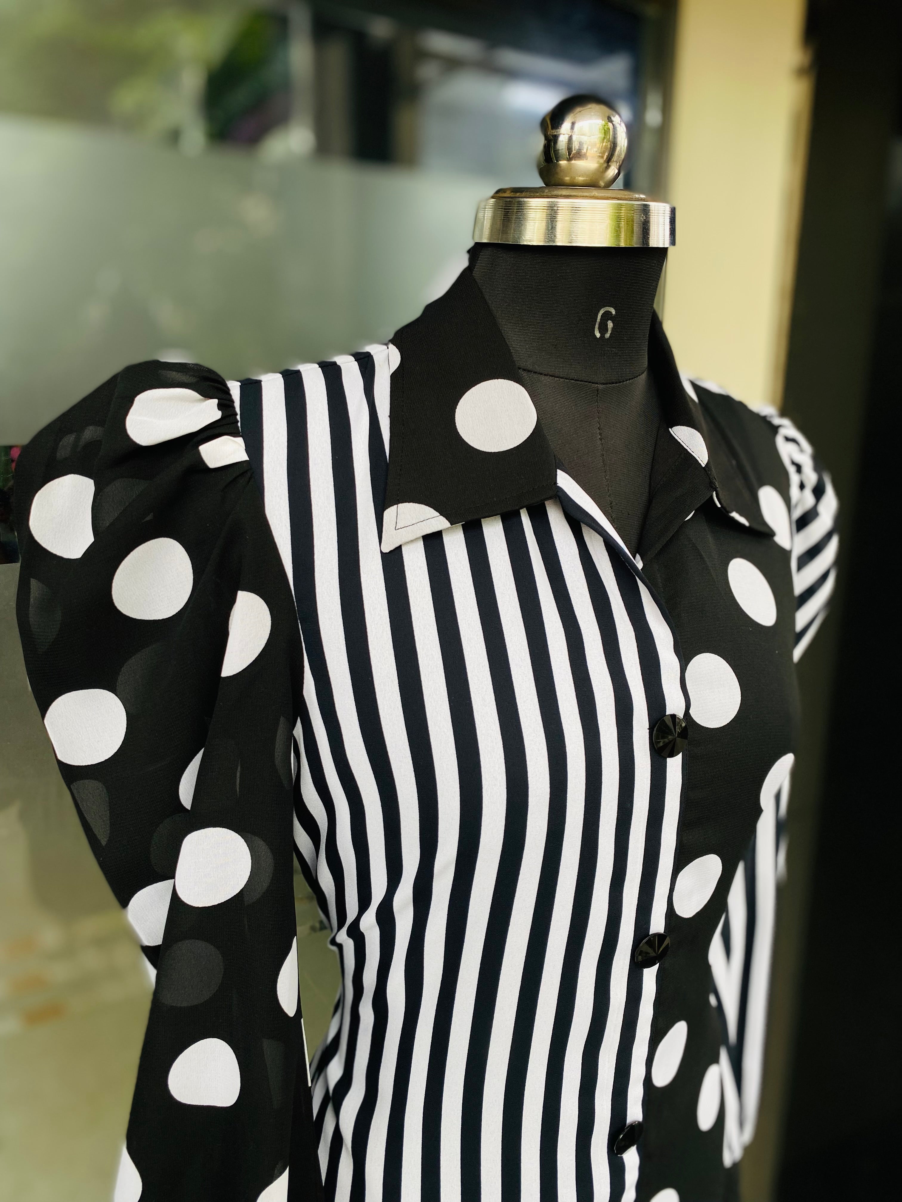 Monochrome Polka Dot Shirt