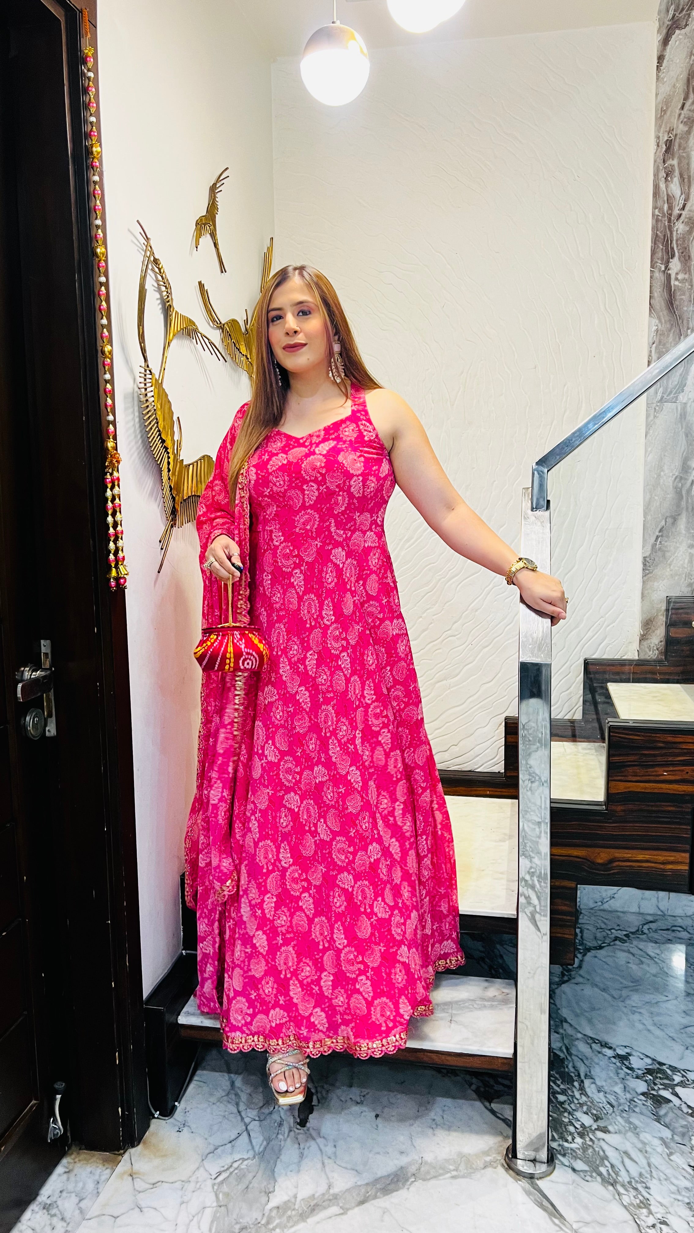 Pink Pais-Love Anarkali