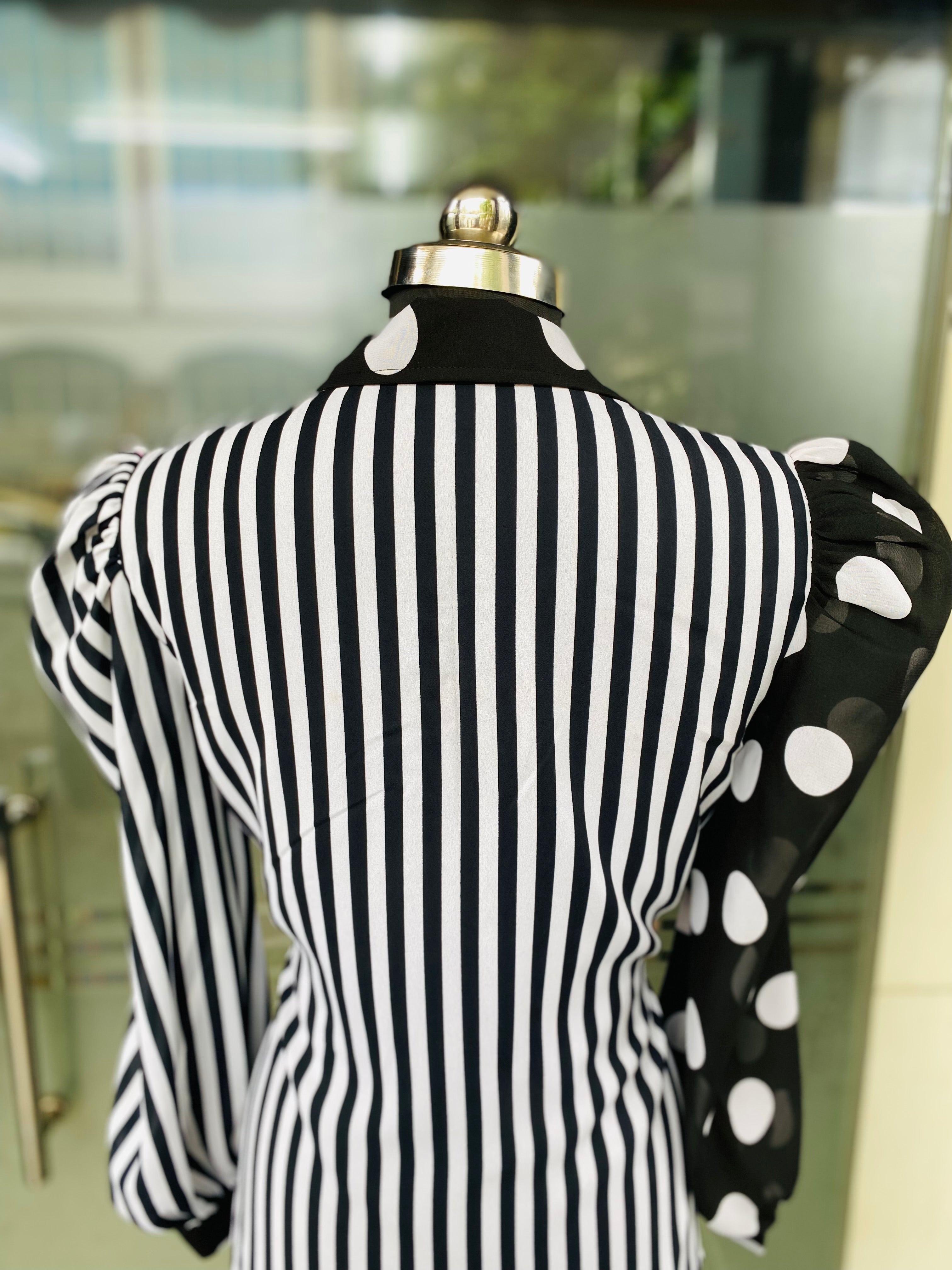 Monochrome Polka Dot Shirt