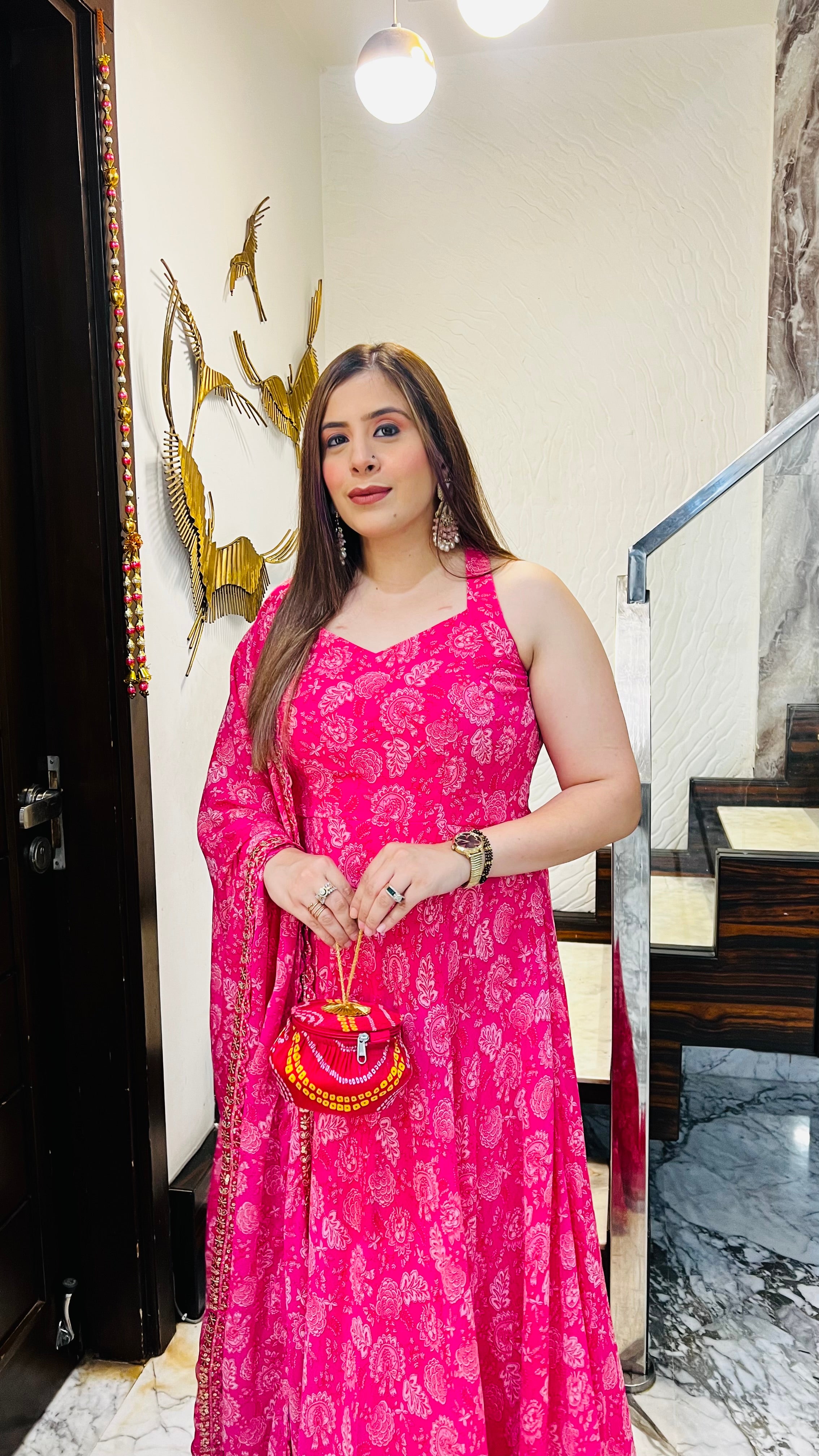 Pink Pais-Love Anarkali