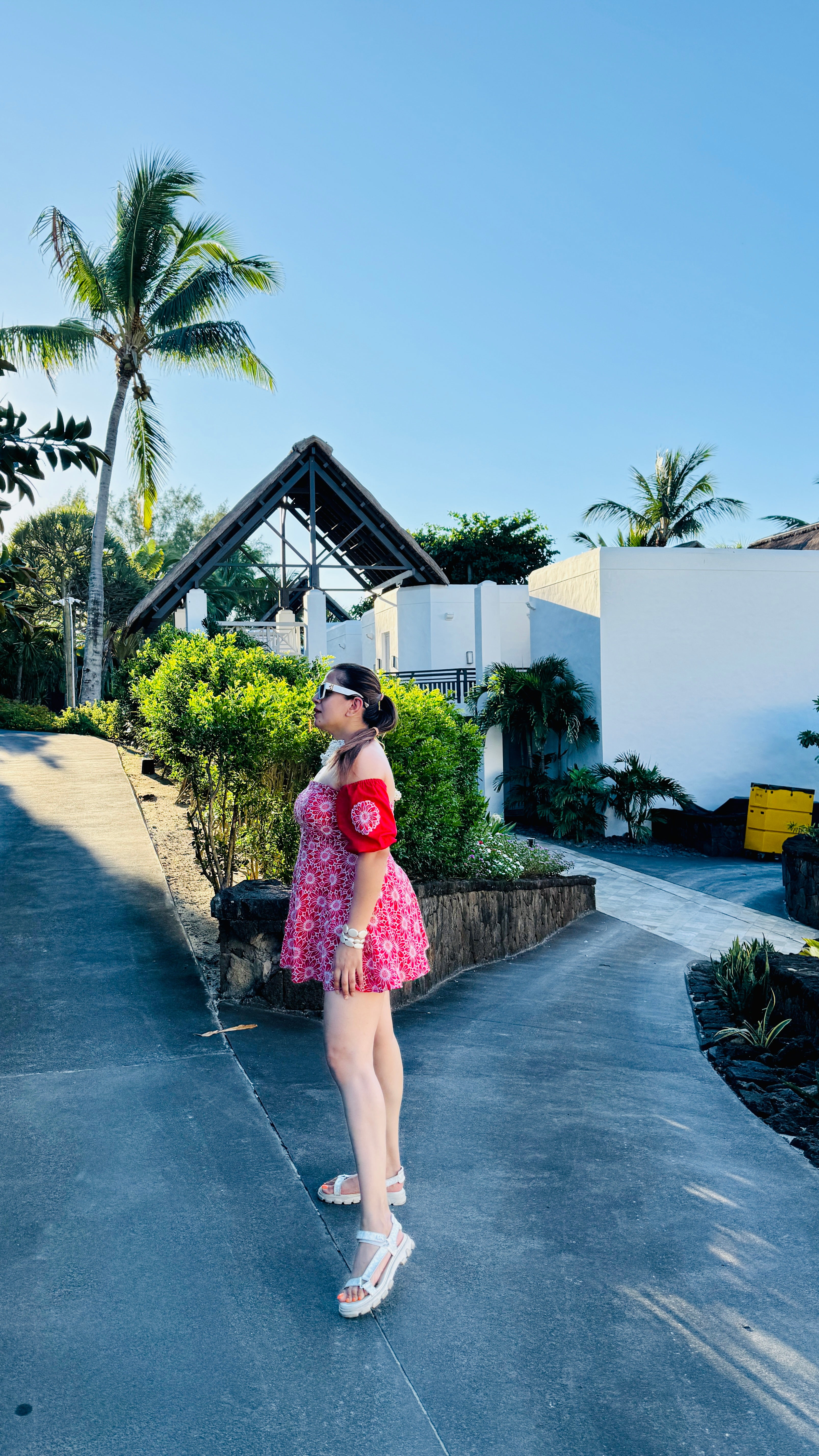 Red Hakoba Cotton Top