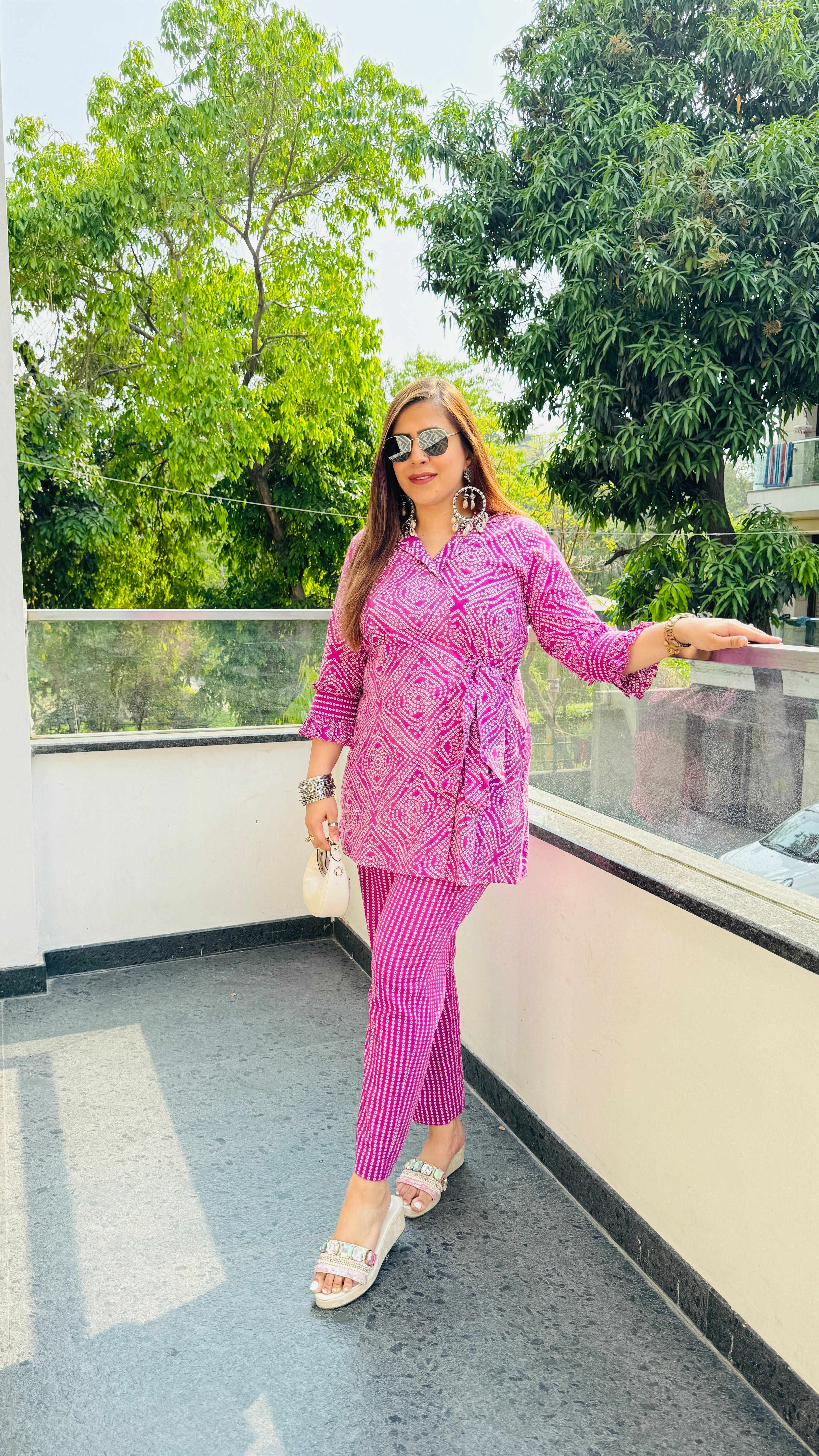 Violet Jaipuri Cotton Co-Ord