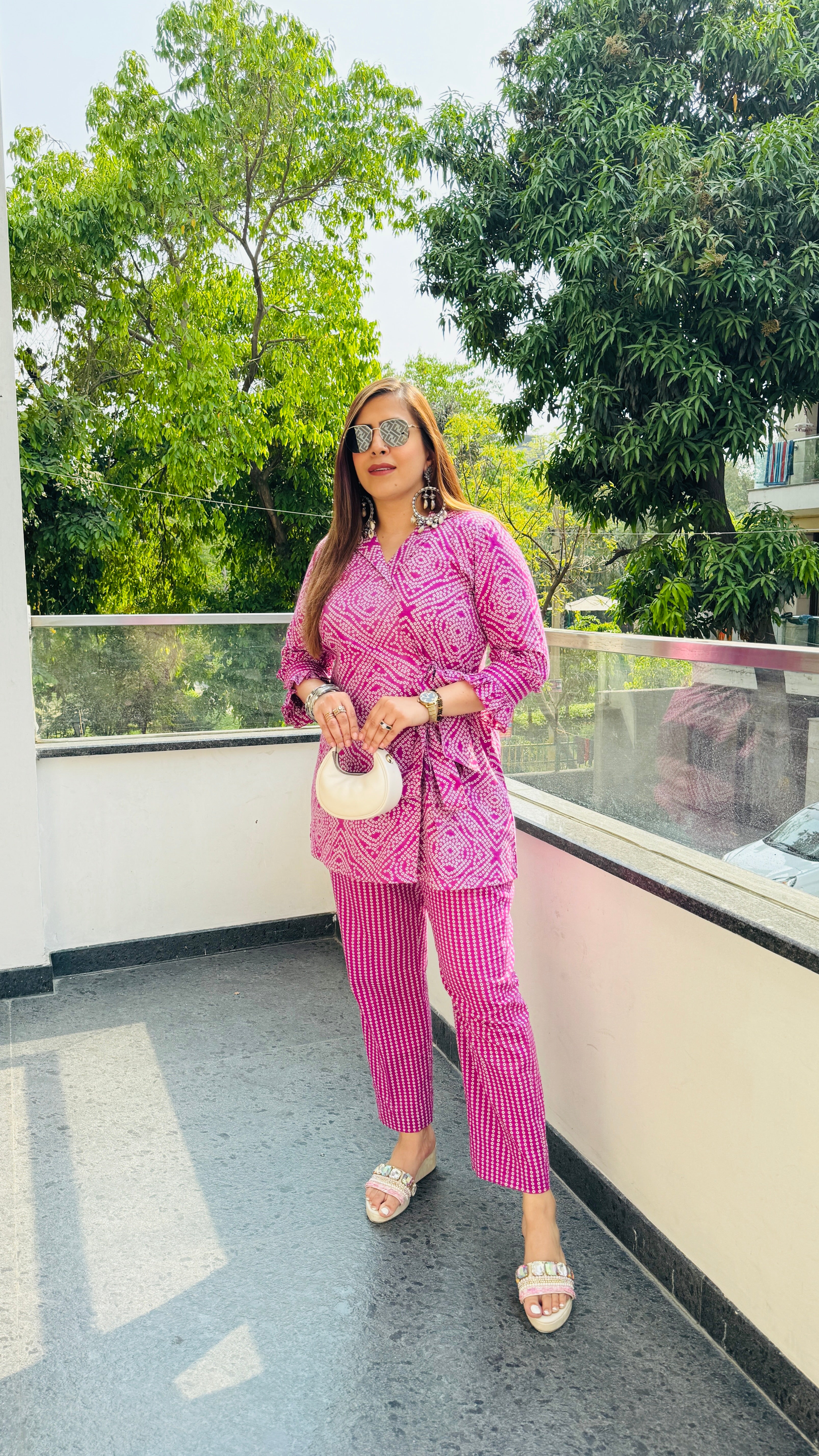 Violet Jaipuri Cotton Co-Ord