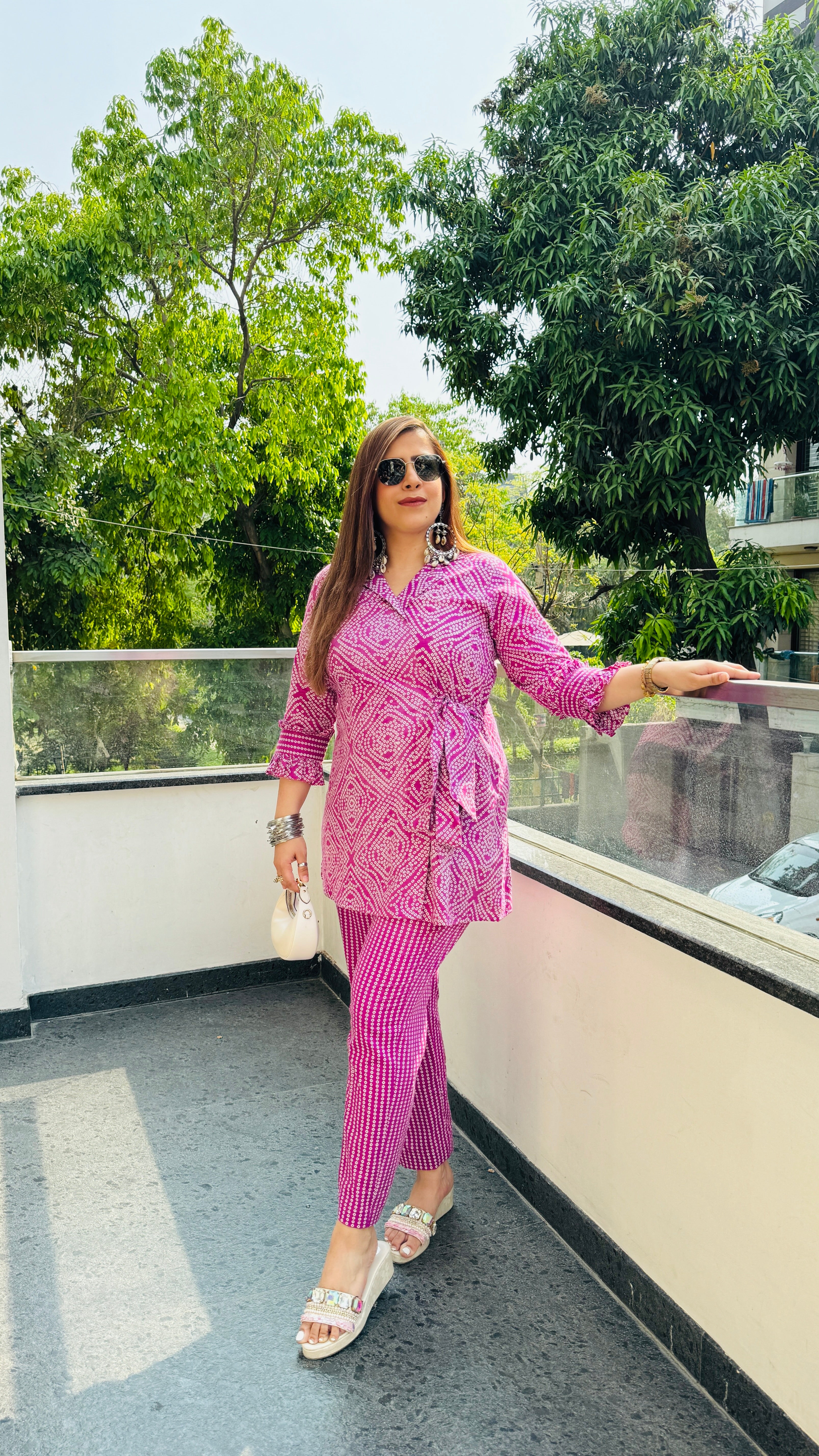 Violet Jaipuri Cotton Co-Ord