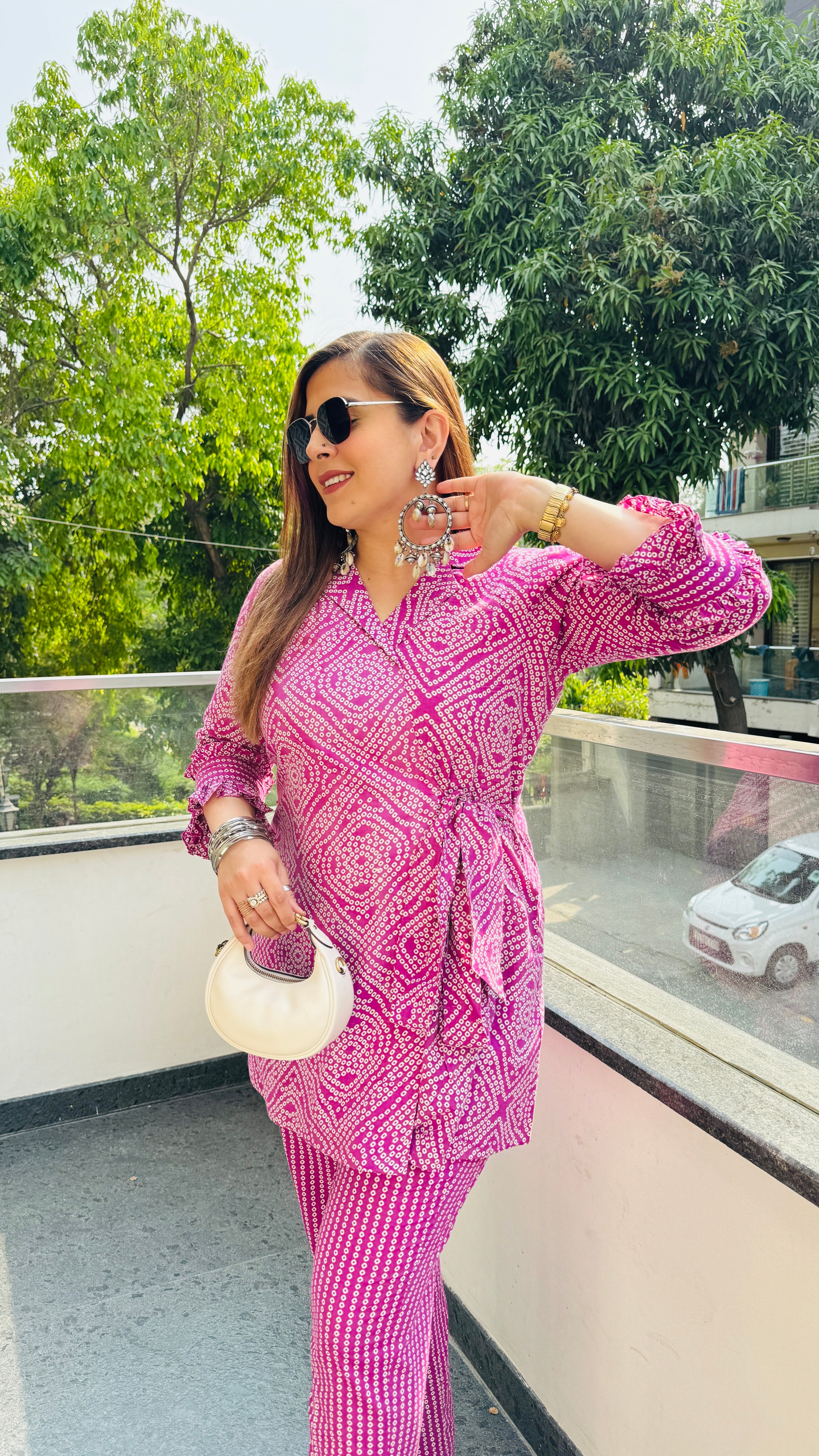 Violet Jaipuri Cotton Co-Ord