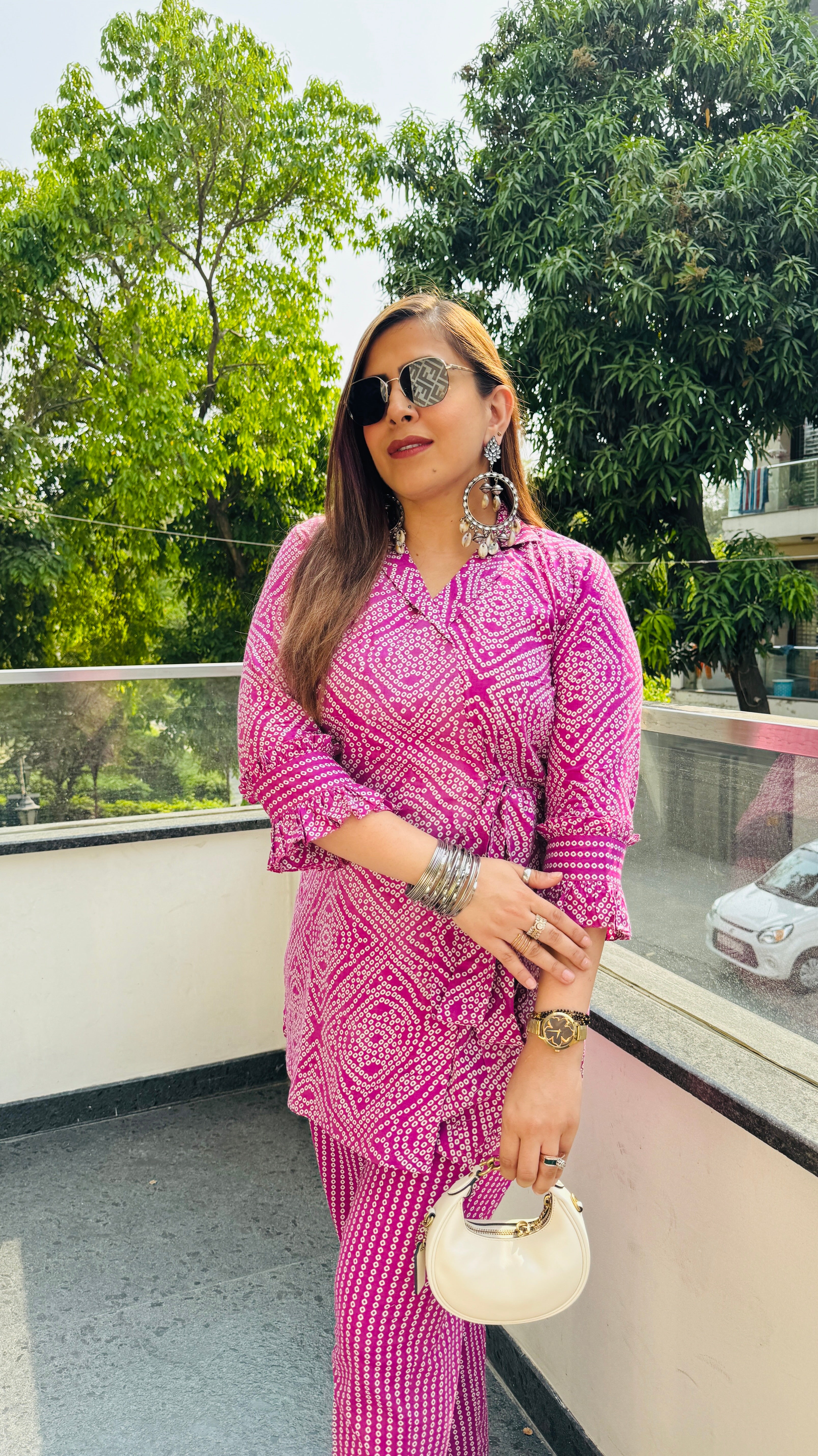 Violet Jaipuri Cotton Co-Ord