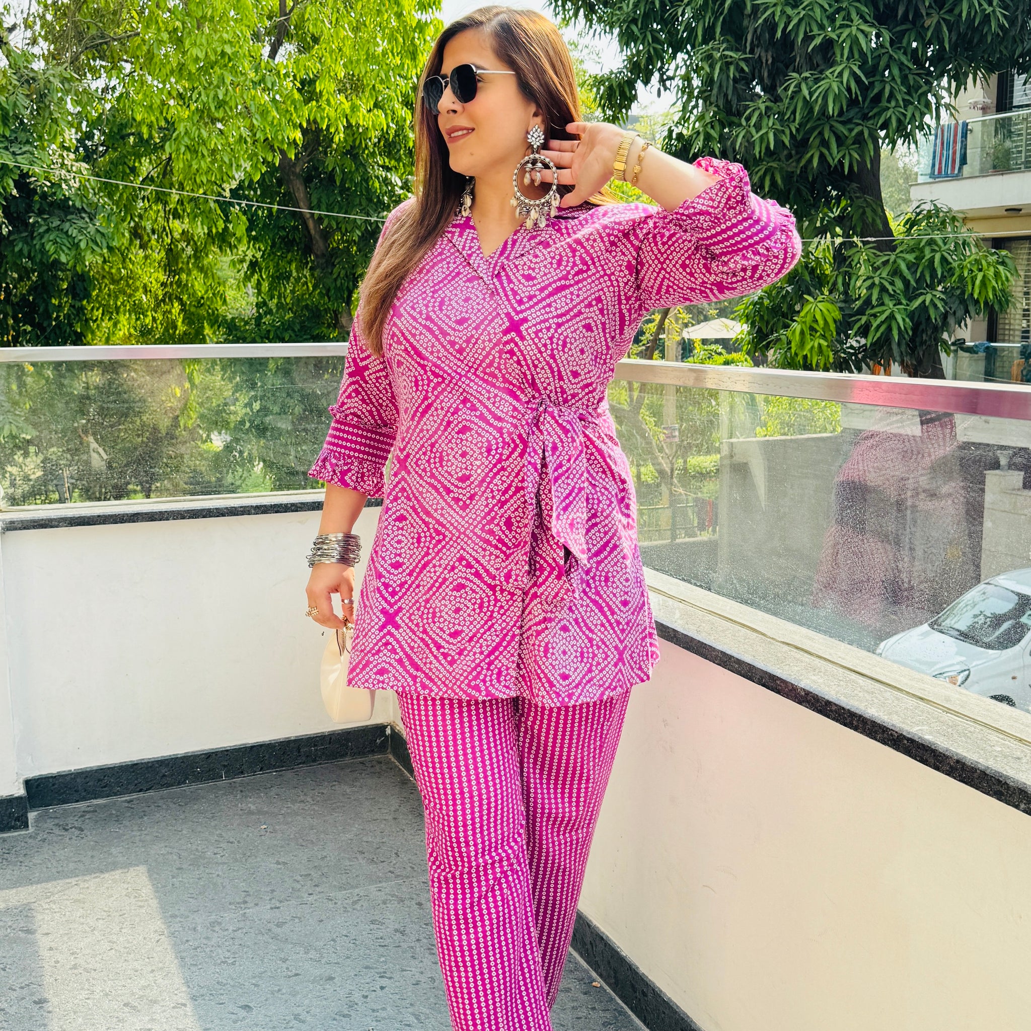 Violet Jaipuri Cotton Co-Ord