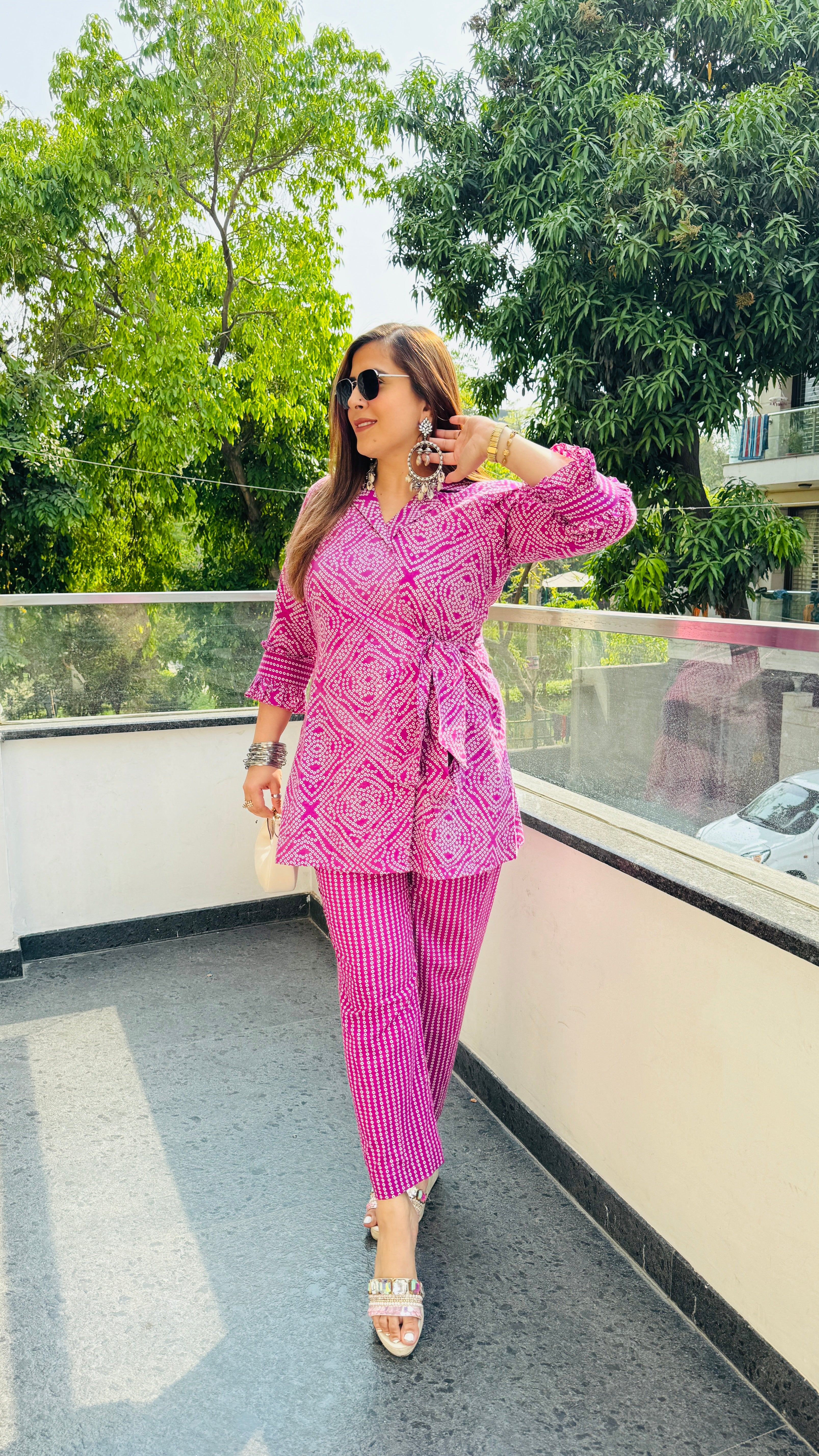 Violet Jaipuri Cotton Co-Ord