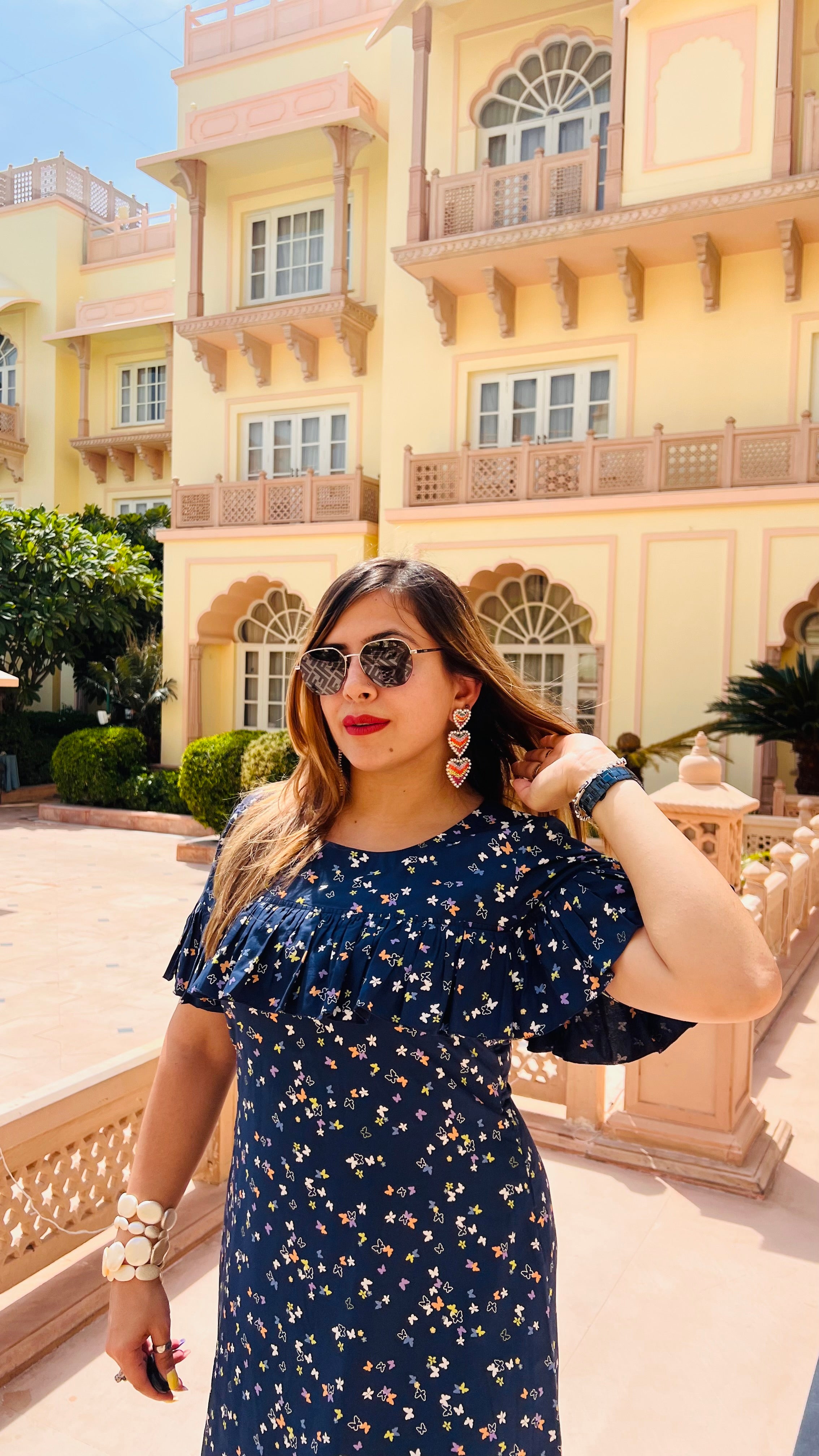 Navy Blue Butterfly Dress