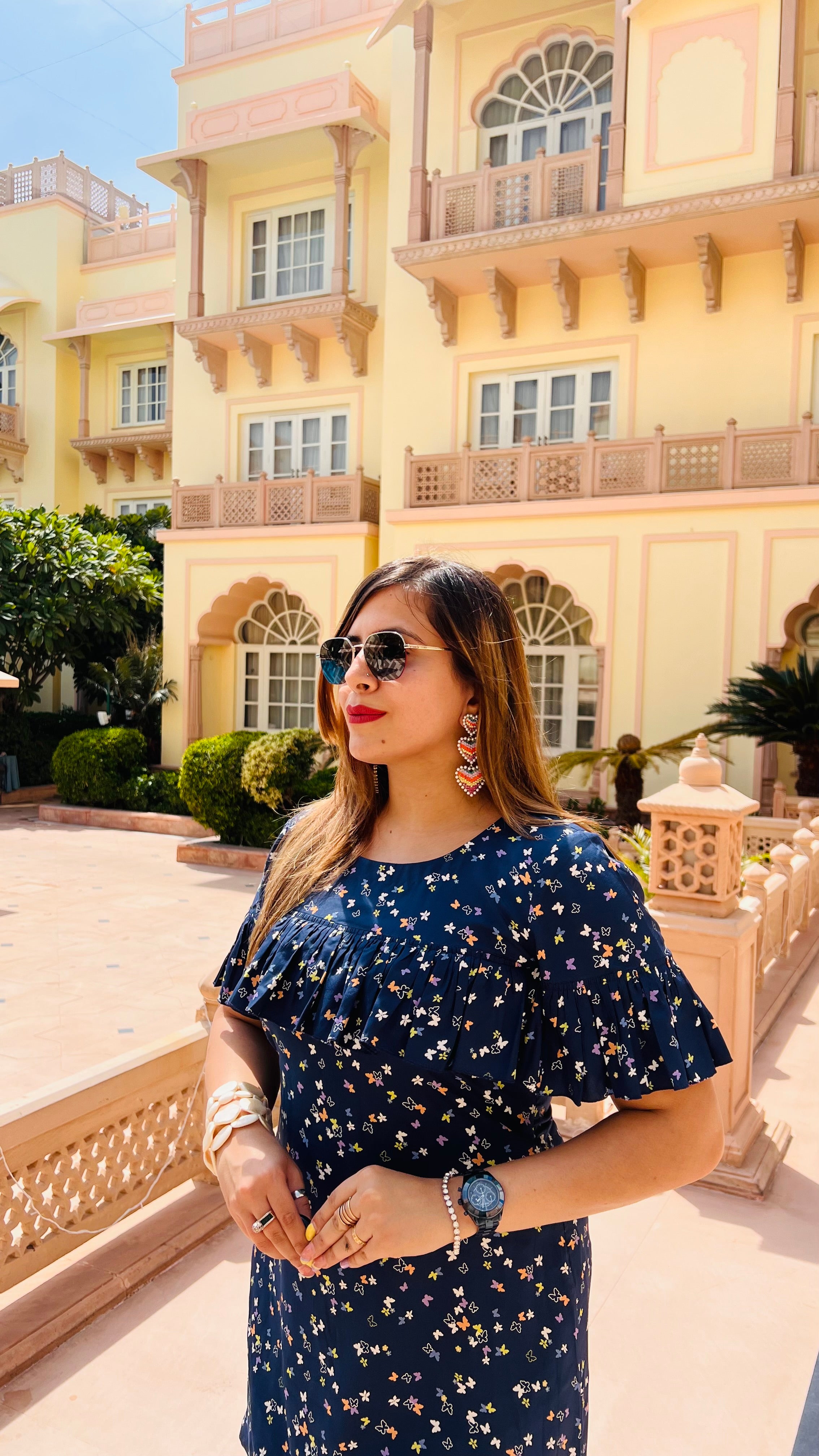 Navy Blue Butterfly Dress