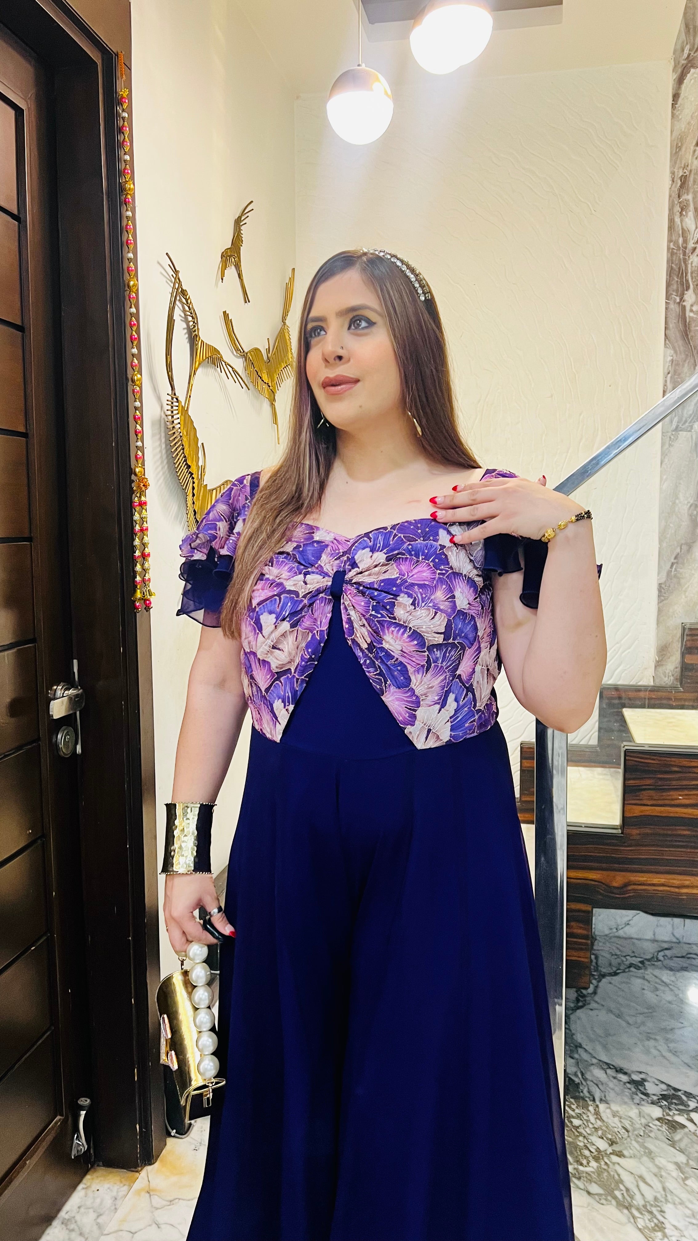 Purple Bow Jumpsuit