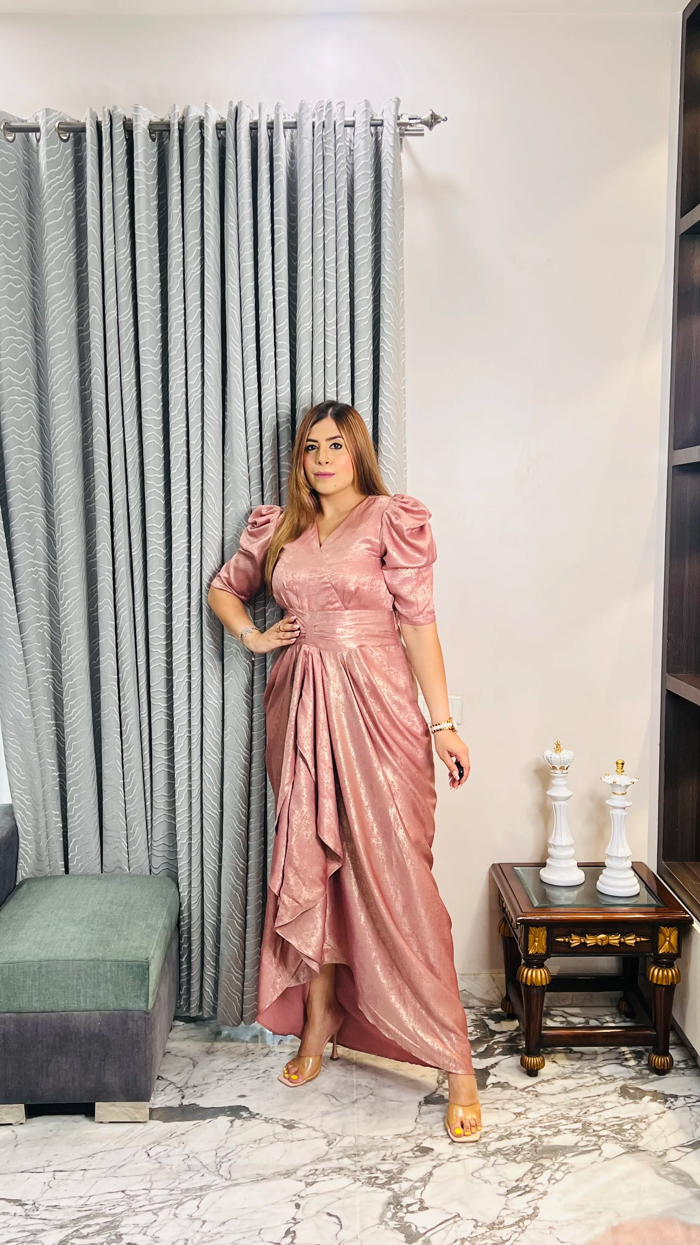 Rose Gold Shimmer Drape