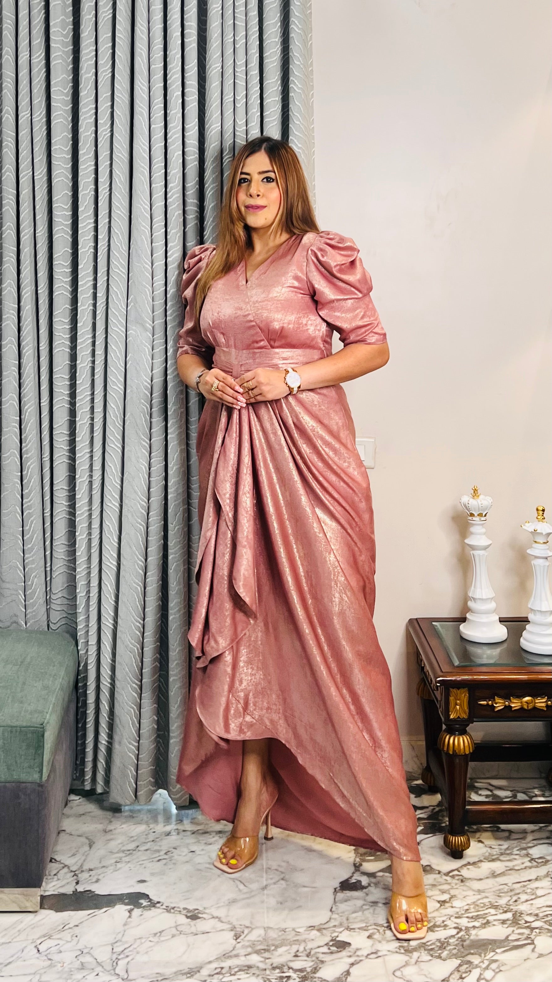 Rose Gold Shimmer Drape