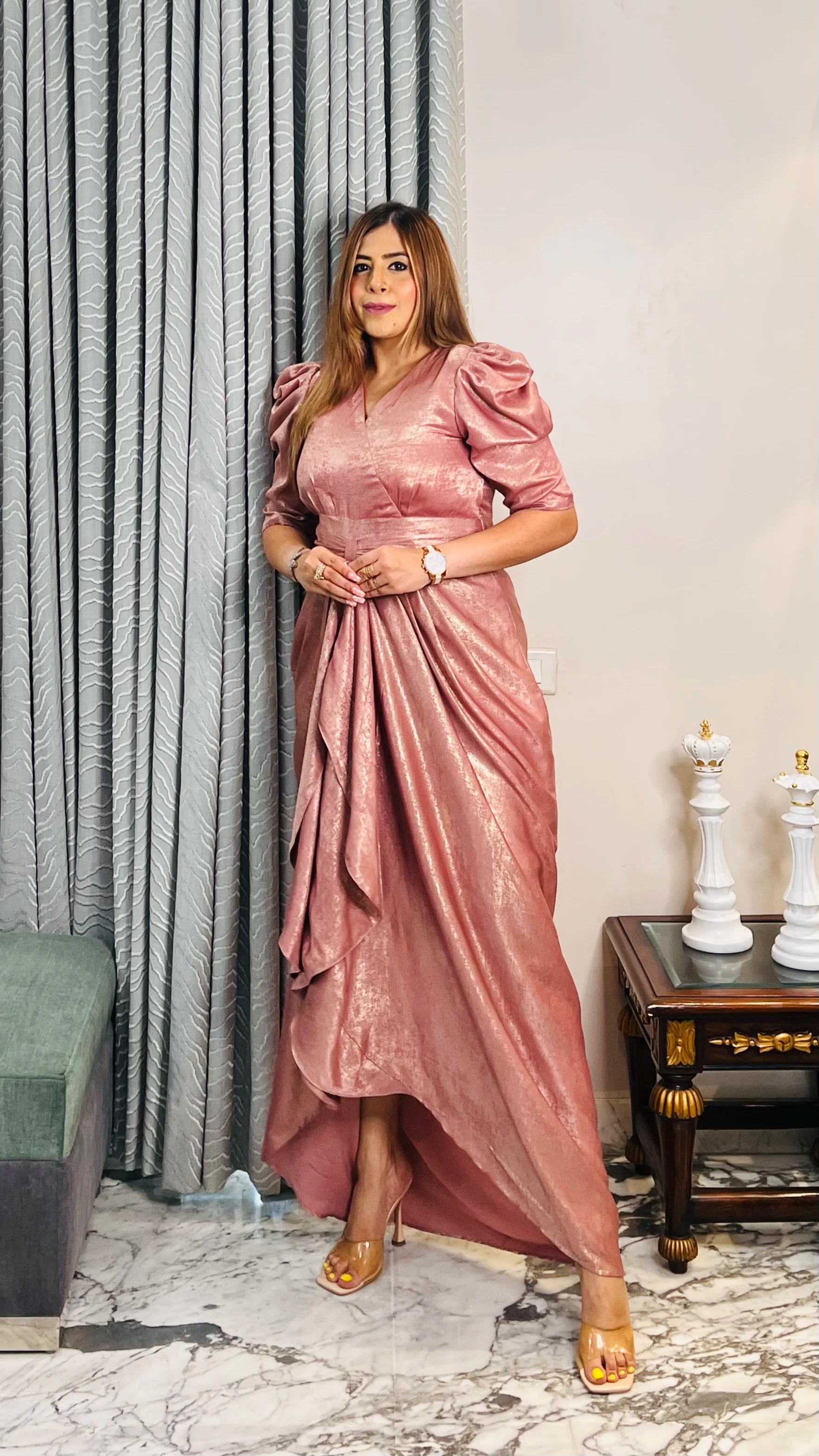 Rose Gold Shimmer Drape