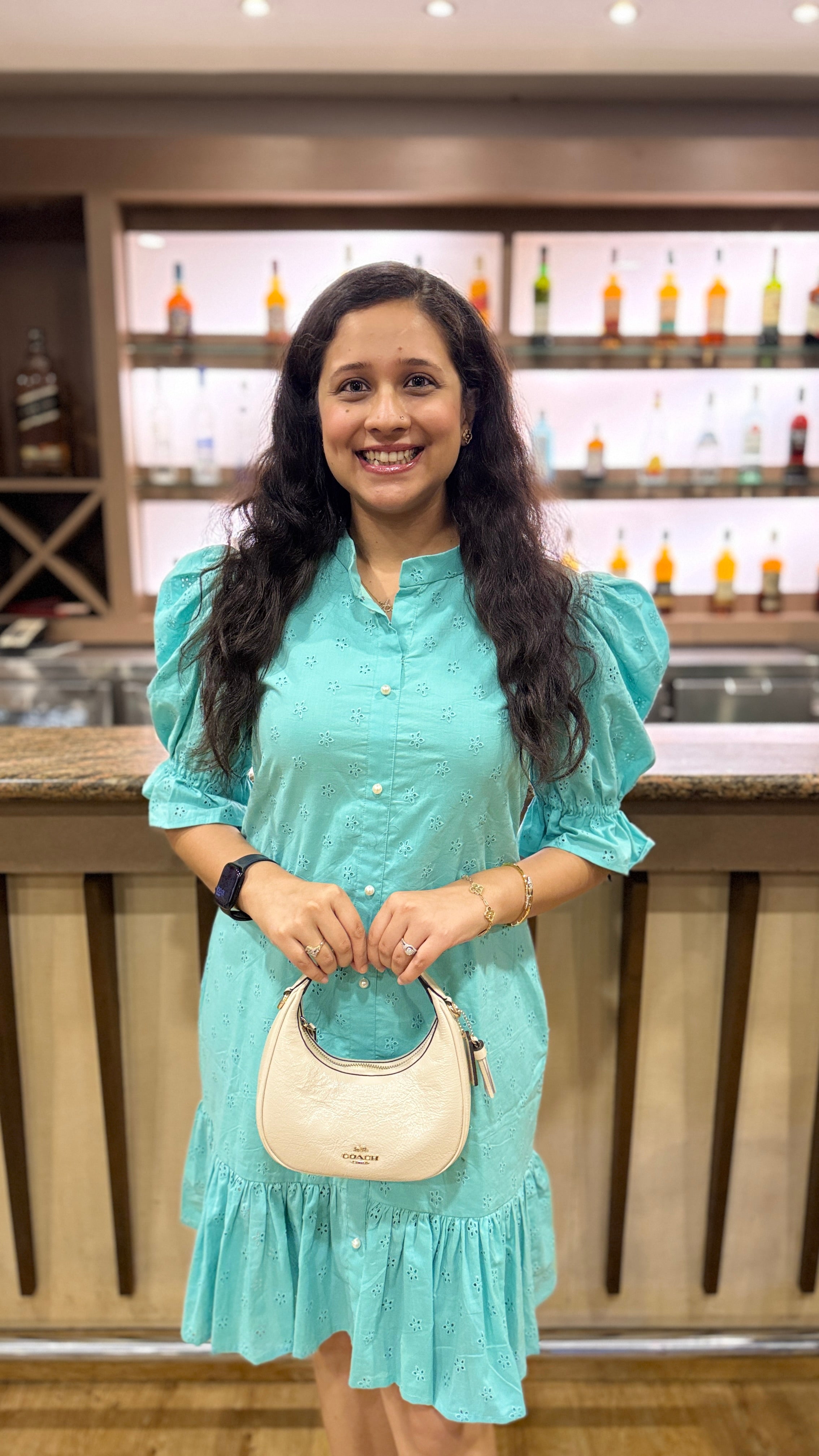 Mint Mojito Schiffli Dress