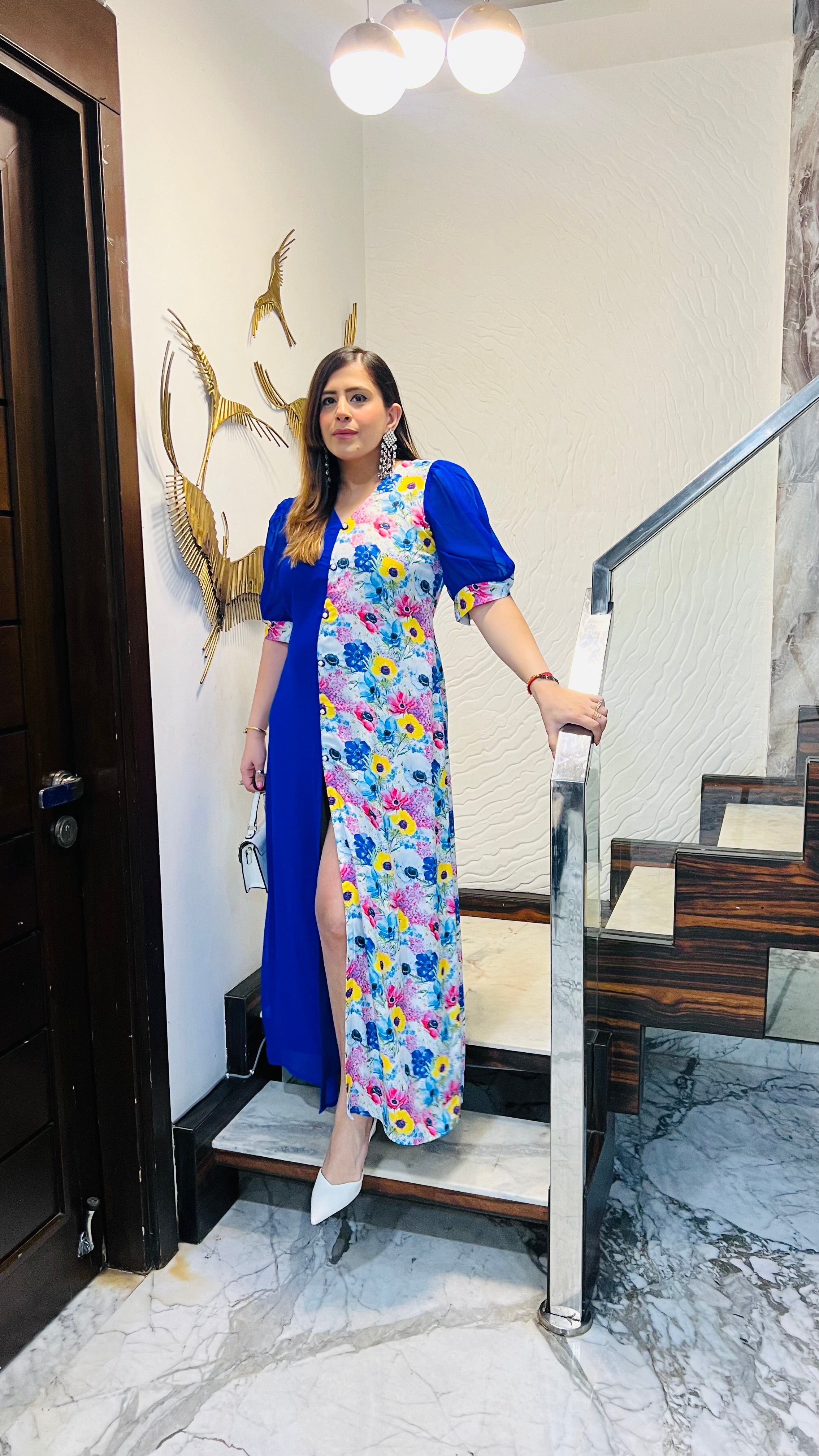 Caribbean Blue Maxi Dress