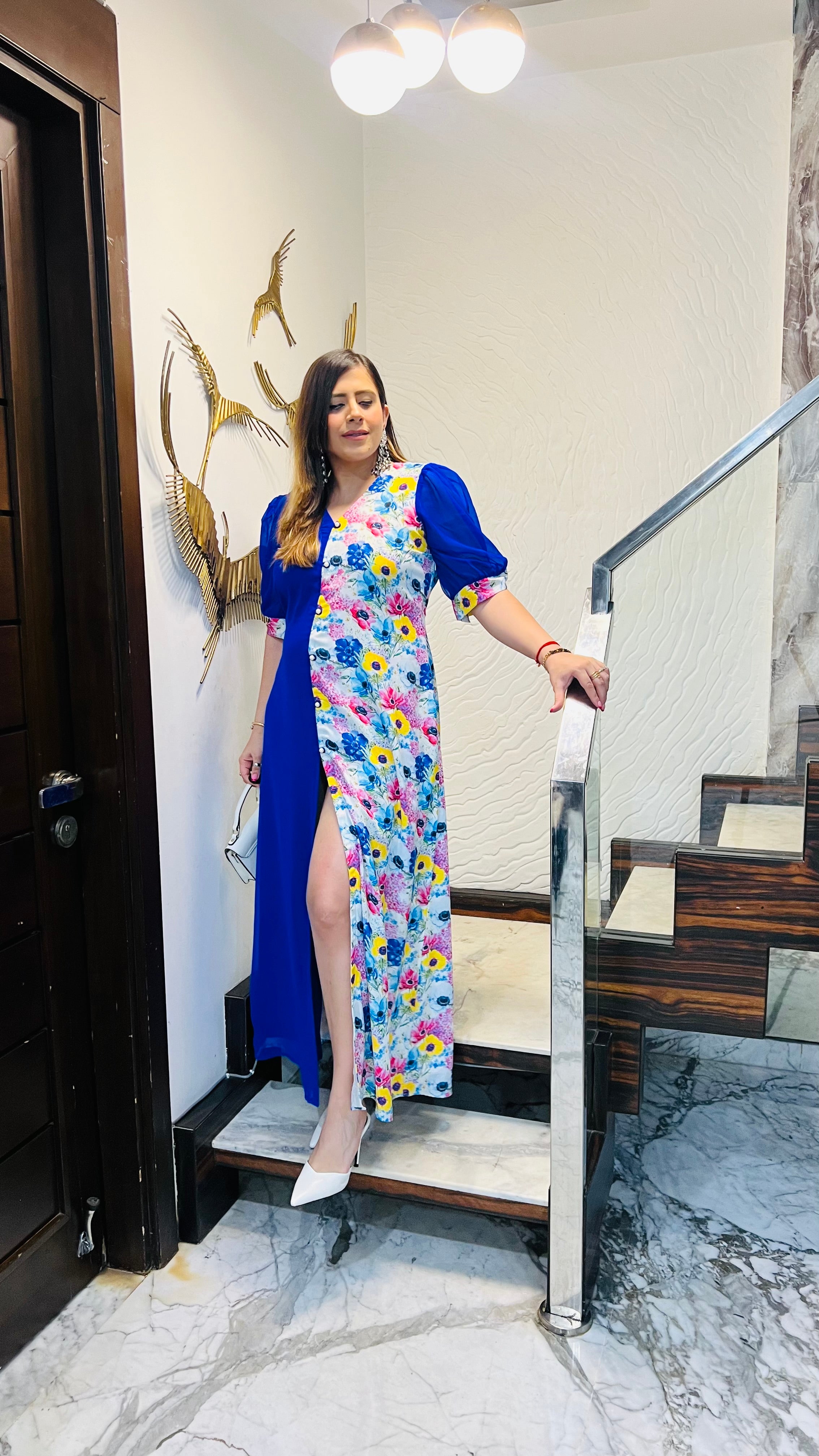 Caribbean Blue Maxi Dress