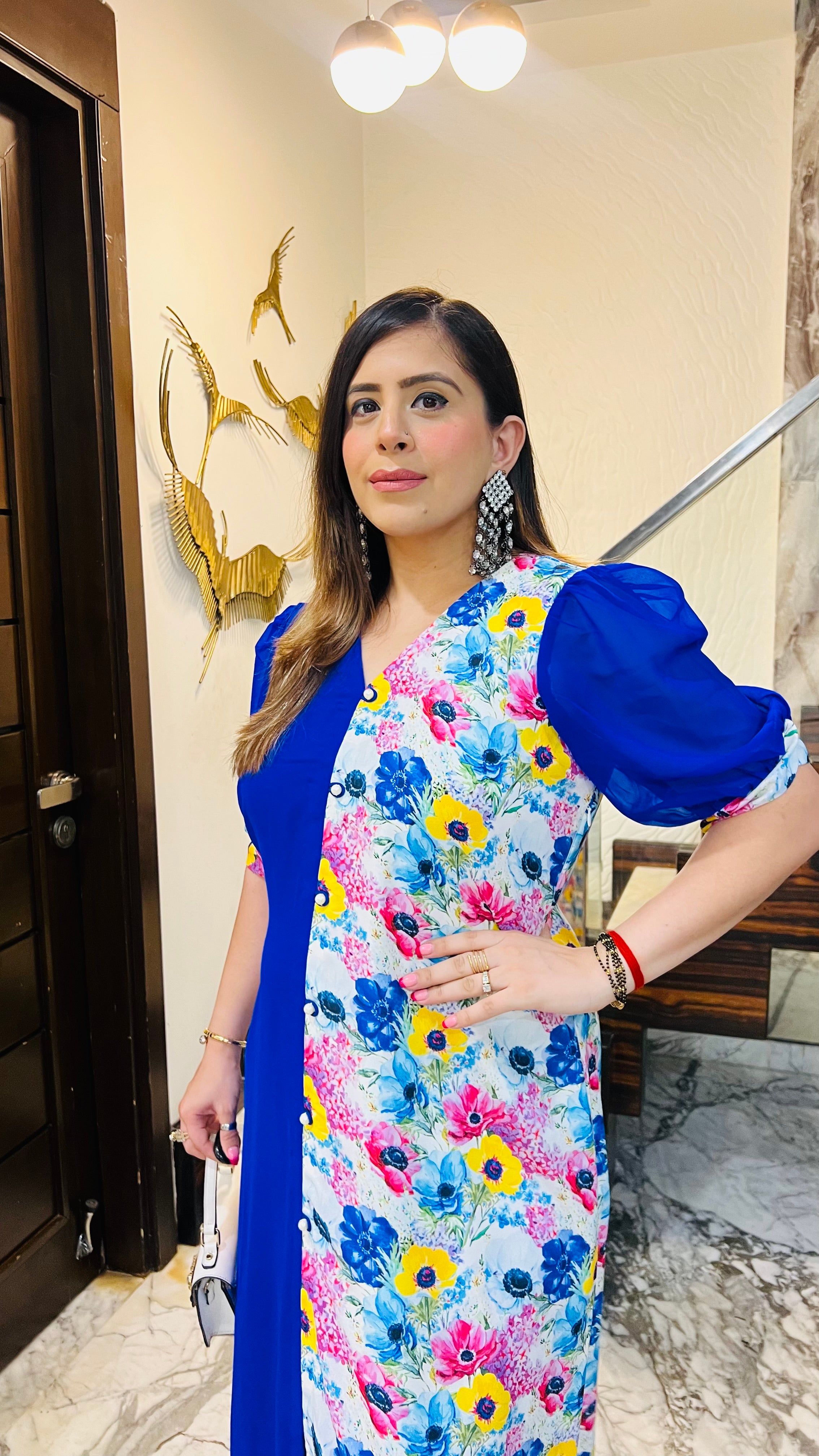 Caribbean Blue Maxi Dress