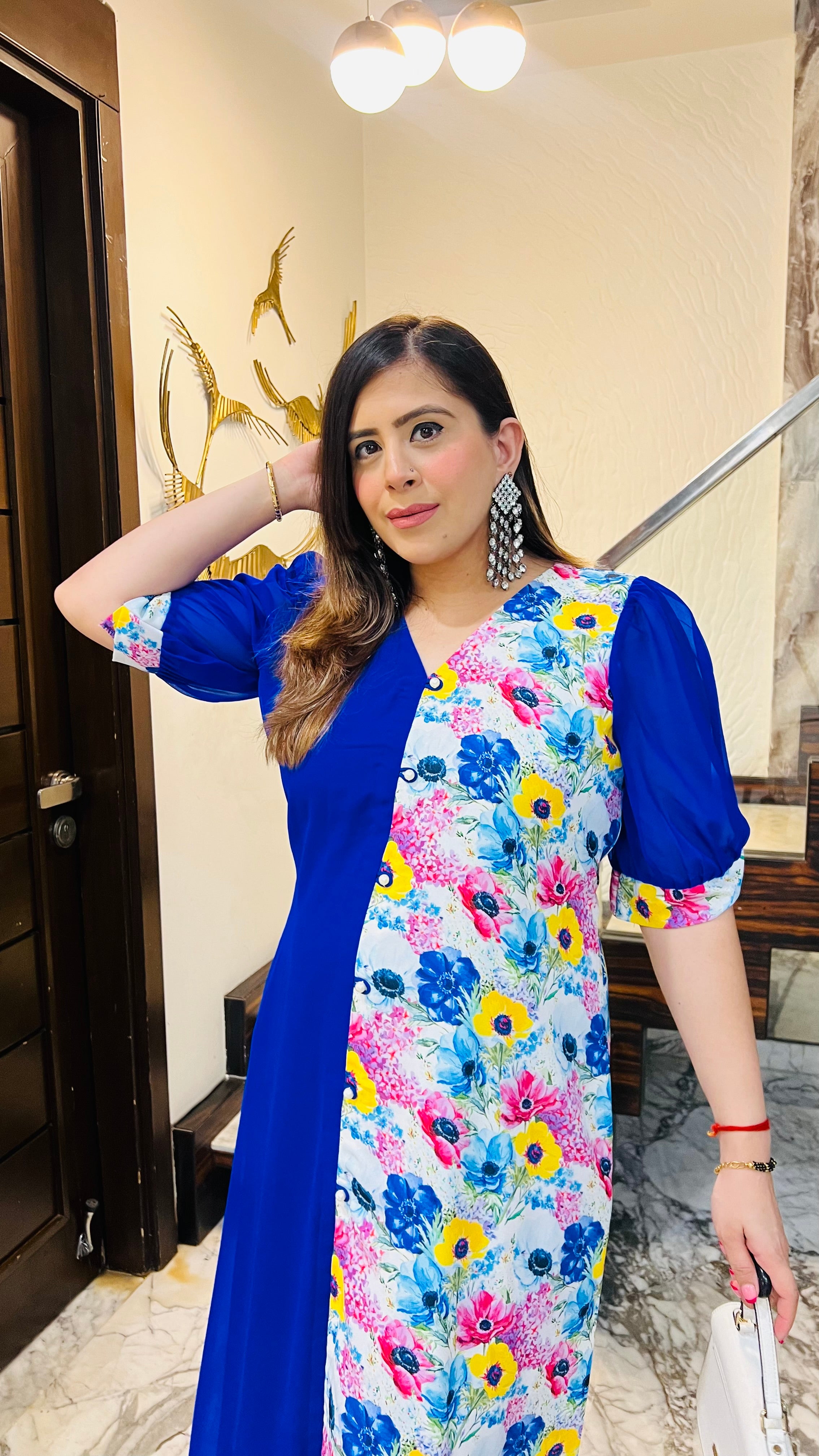 Caribbean Blue Maxi Dress