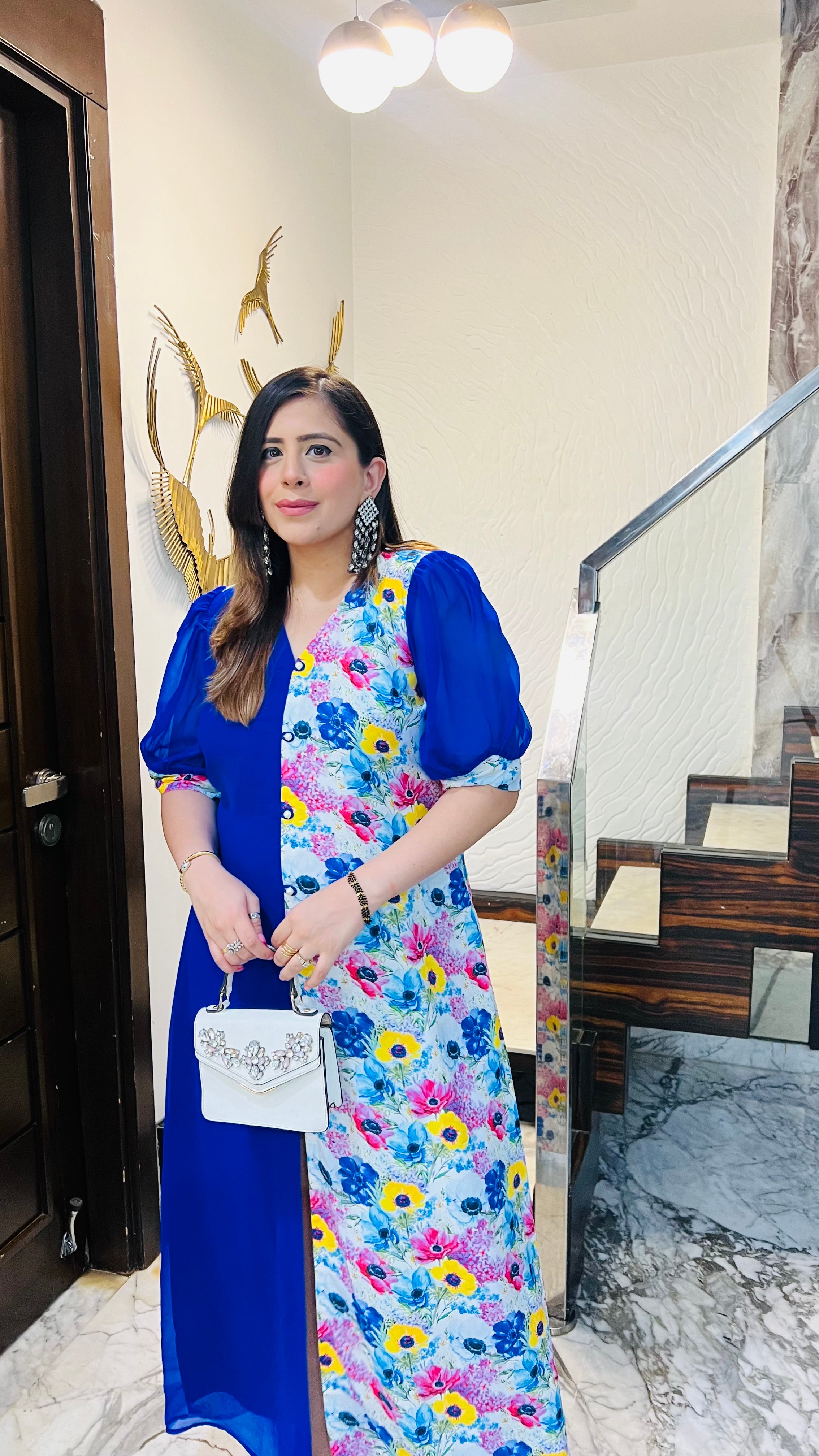 Caribbean Blue Maxi Dress