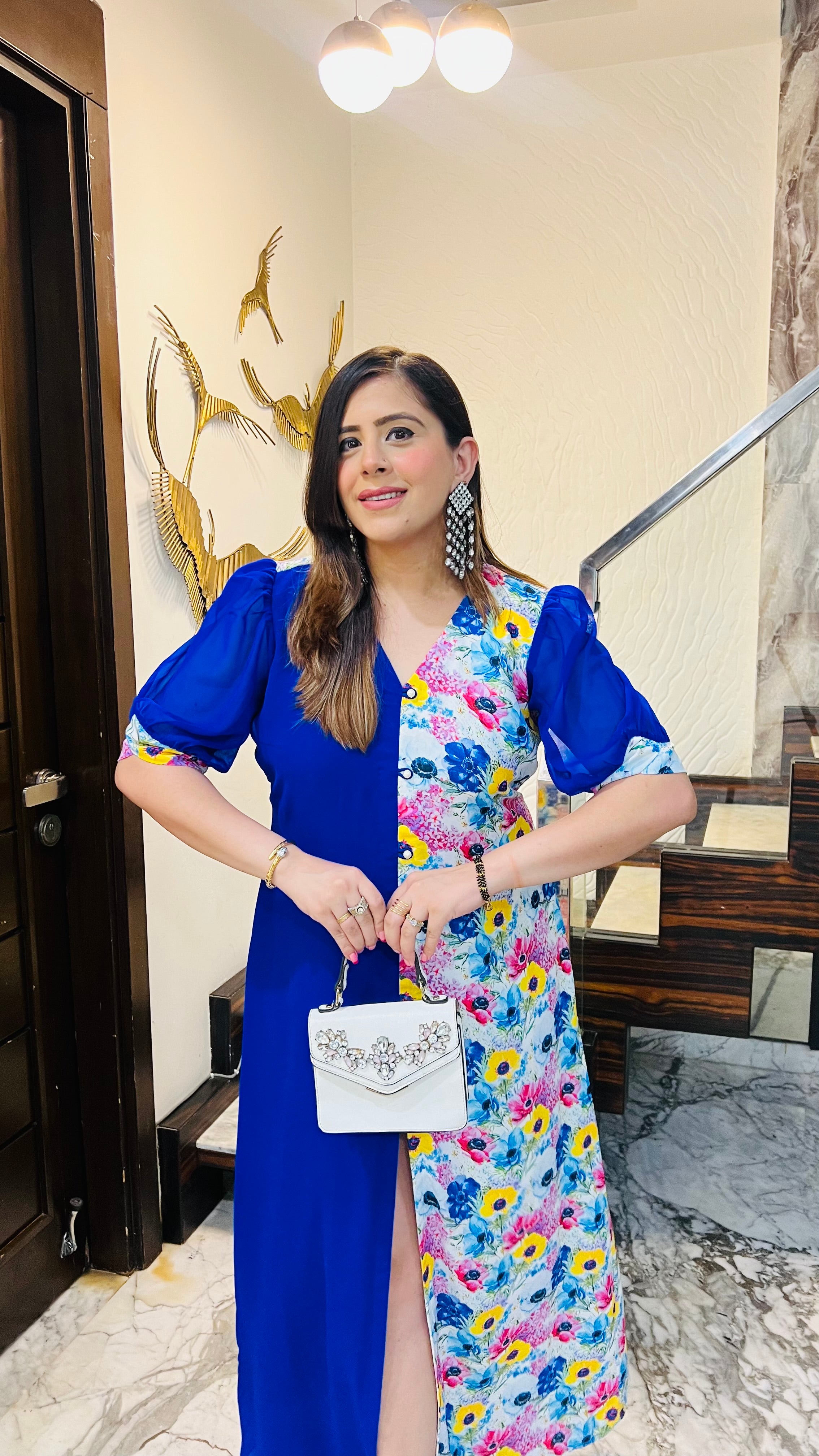 Caribbean Blue Maxi Dress