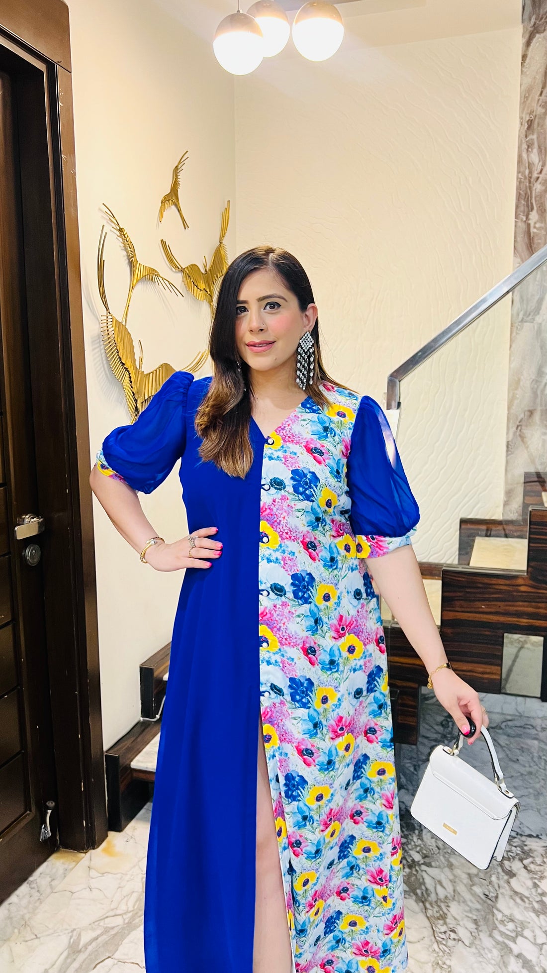 Caribbean Blue Maxi Dress