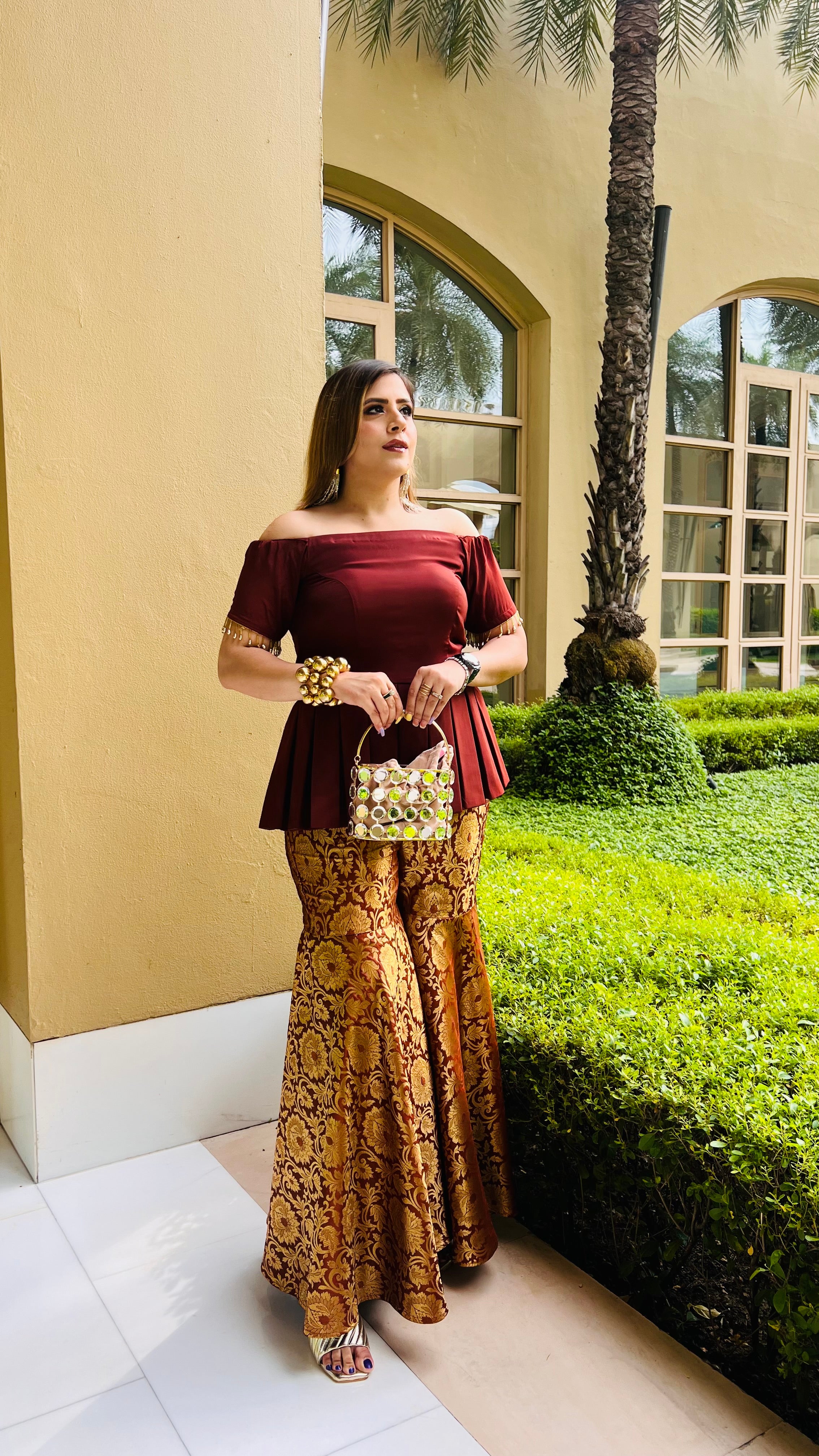 Brown Banarasi Co-Ord