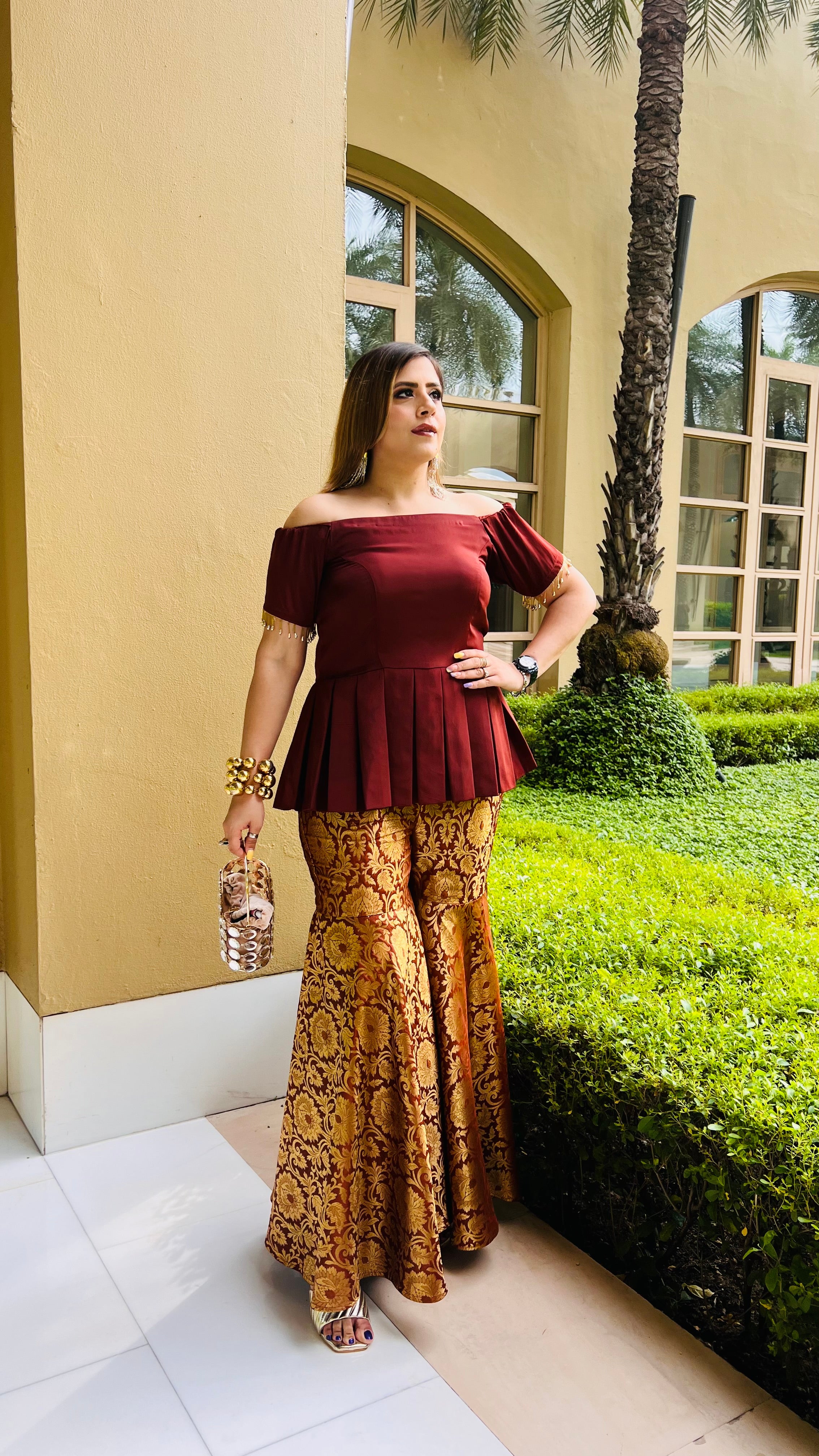 Brown Banarasi Co-Ord