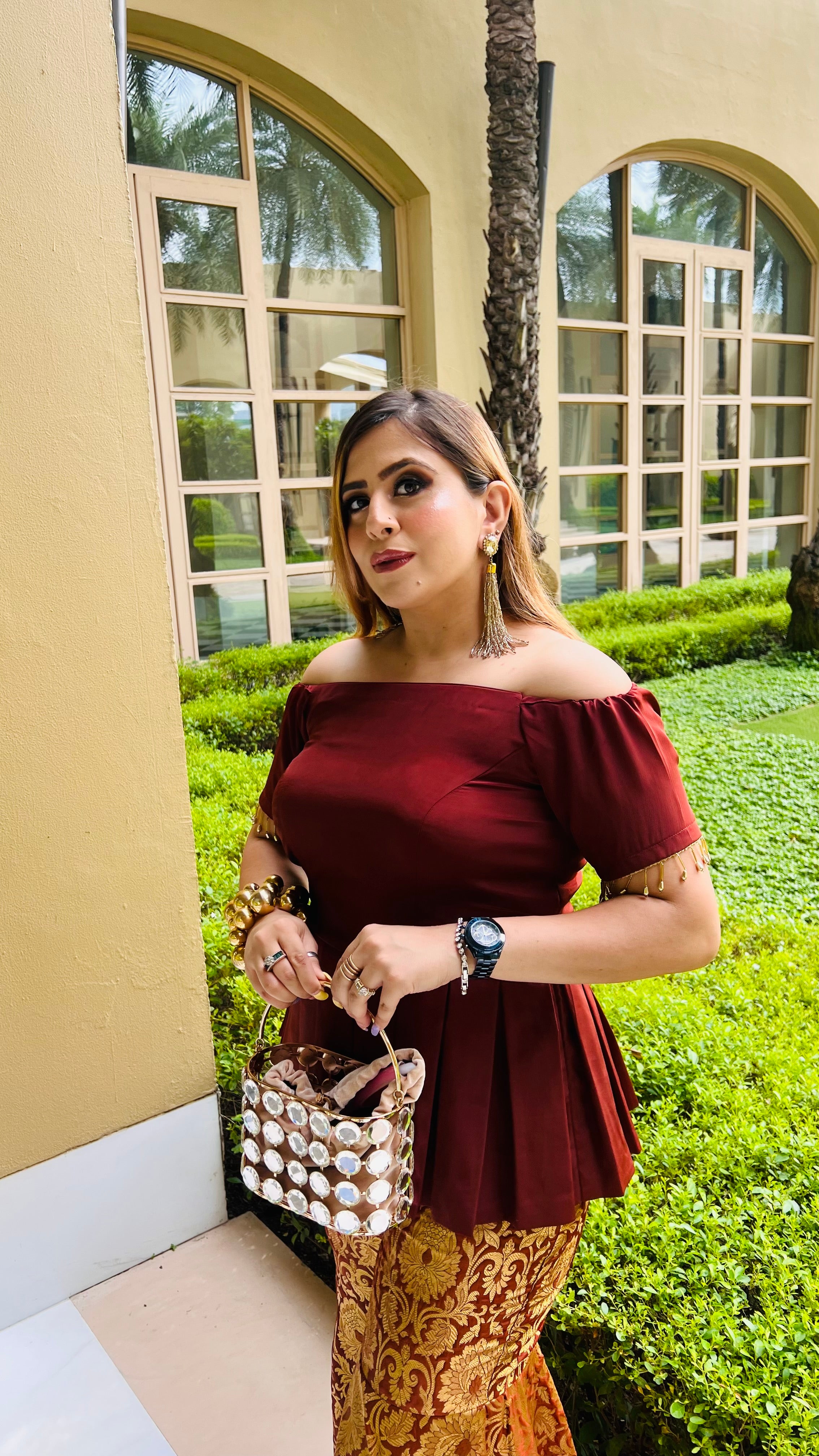 Brown Banarasi Co-Ord