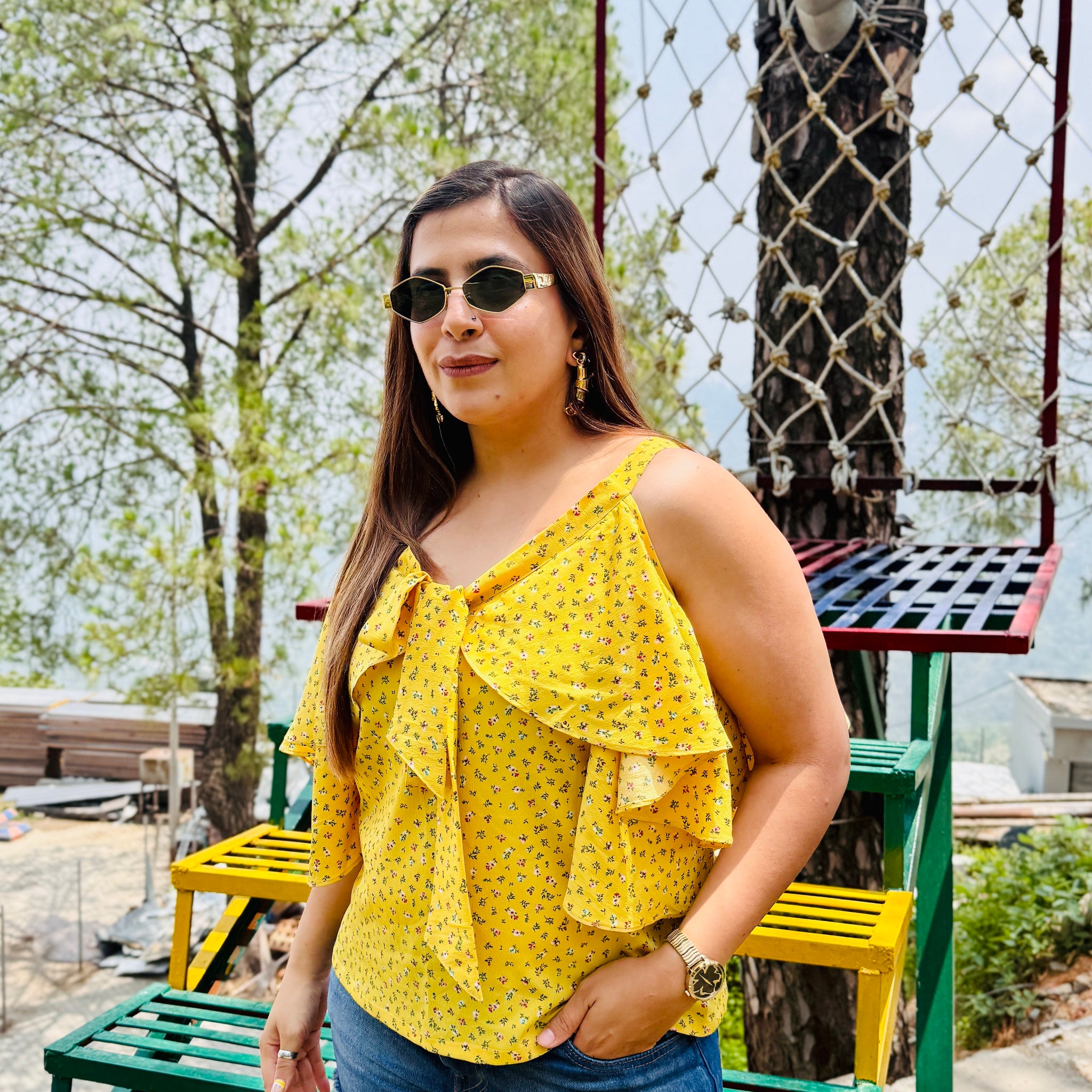 Yellow Flower Power Top