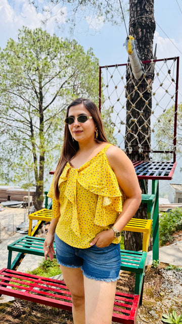 Yellow Flower Power Top