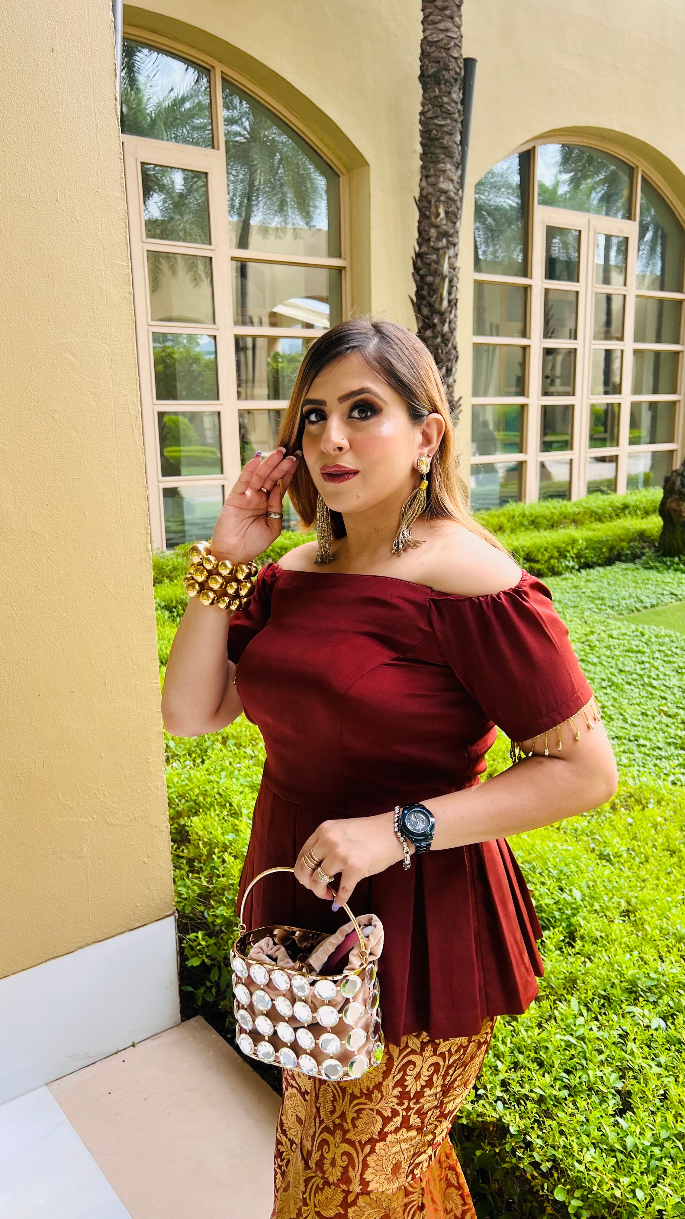 Brown Banarasi Co-Ord