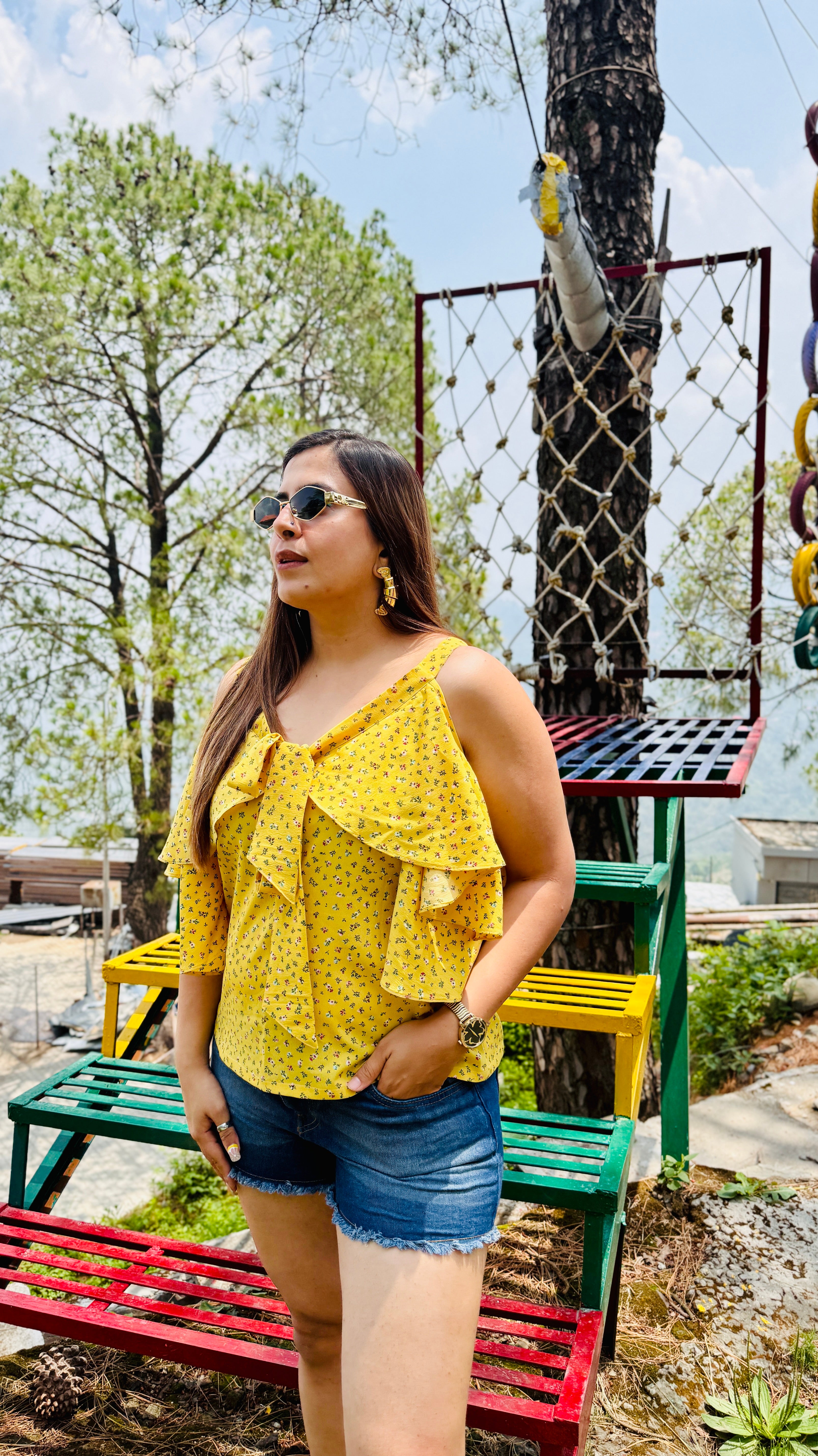 Yellow Flower Power Top