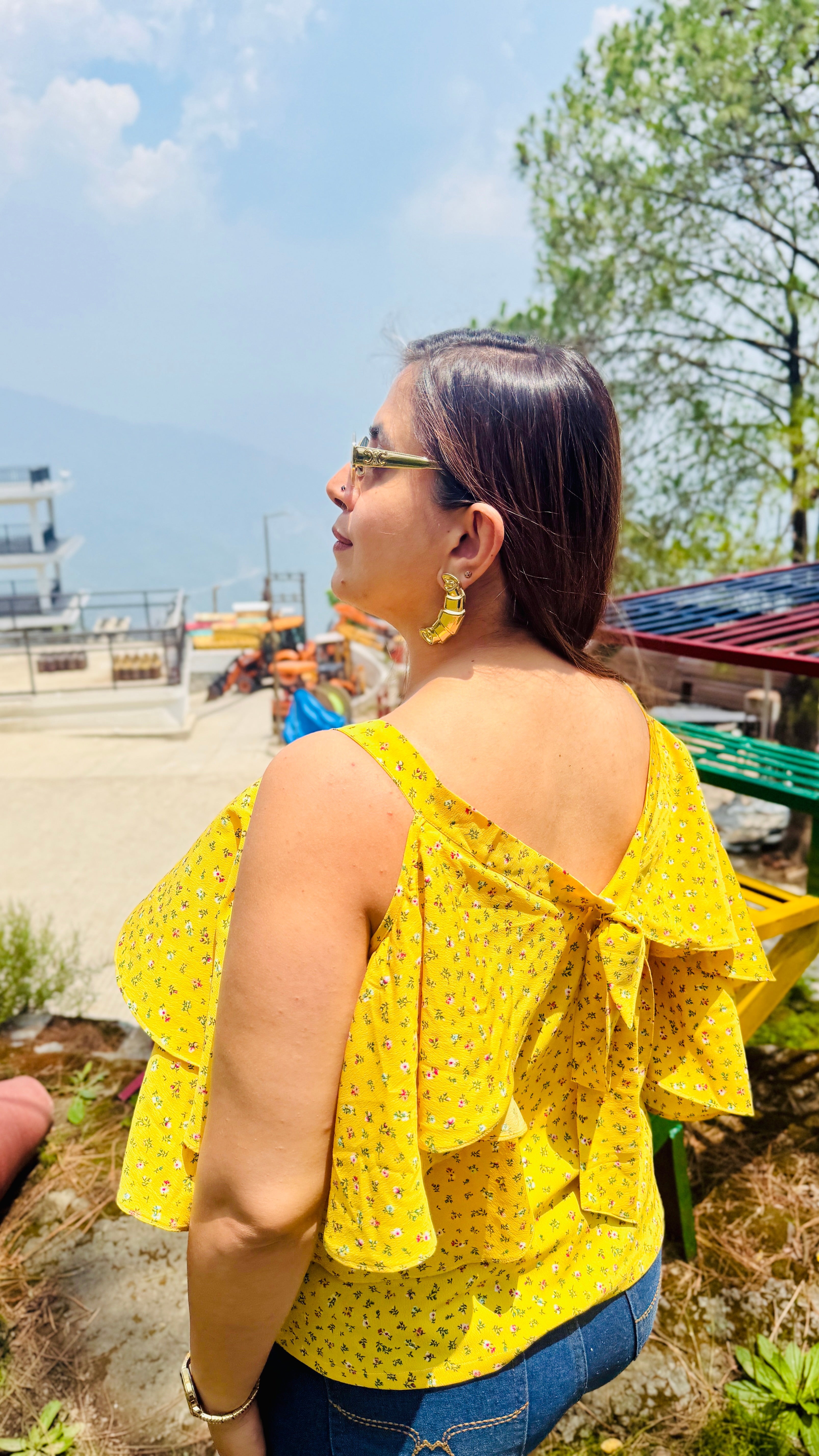 Yellow Flower Power Top