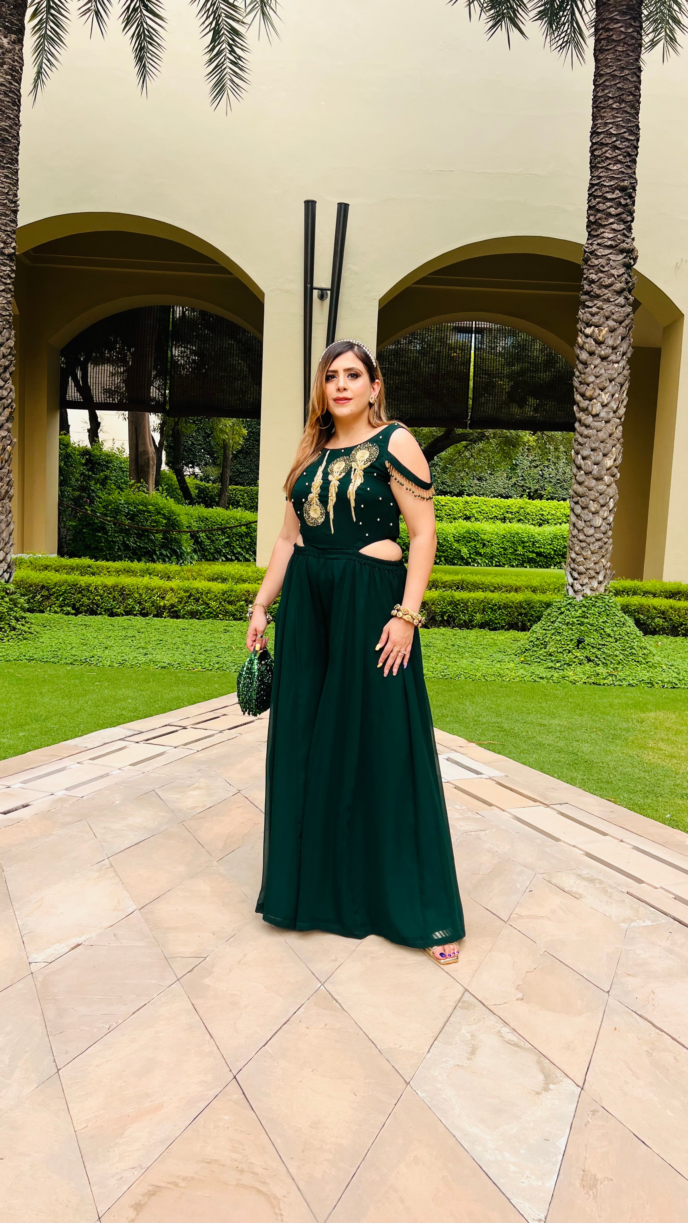 Green Dandelion Ethnic Jumpsuit