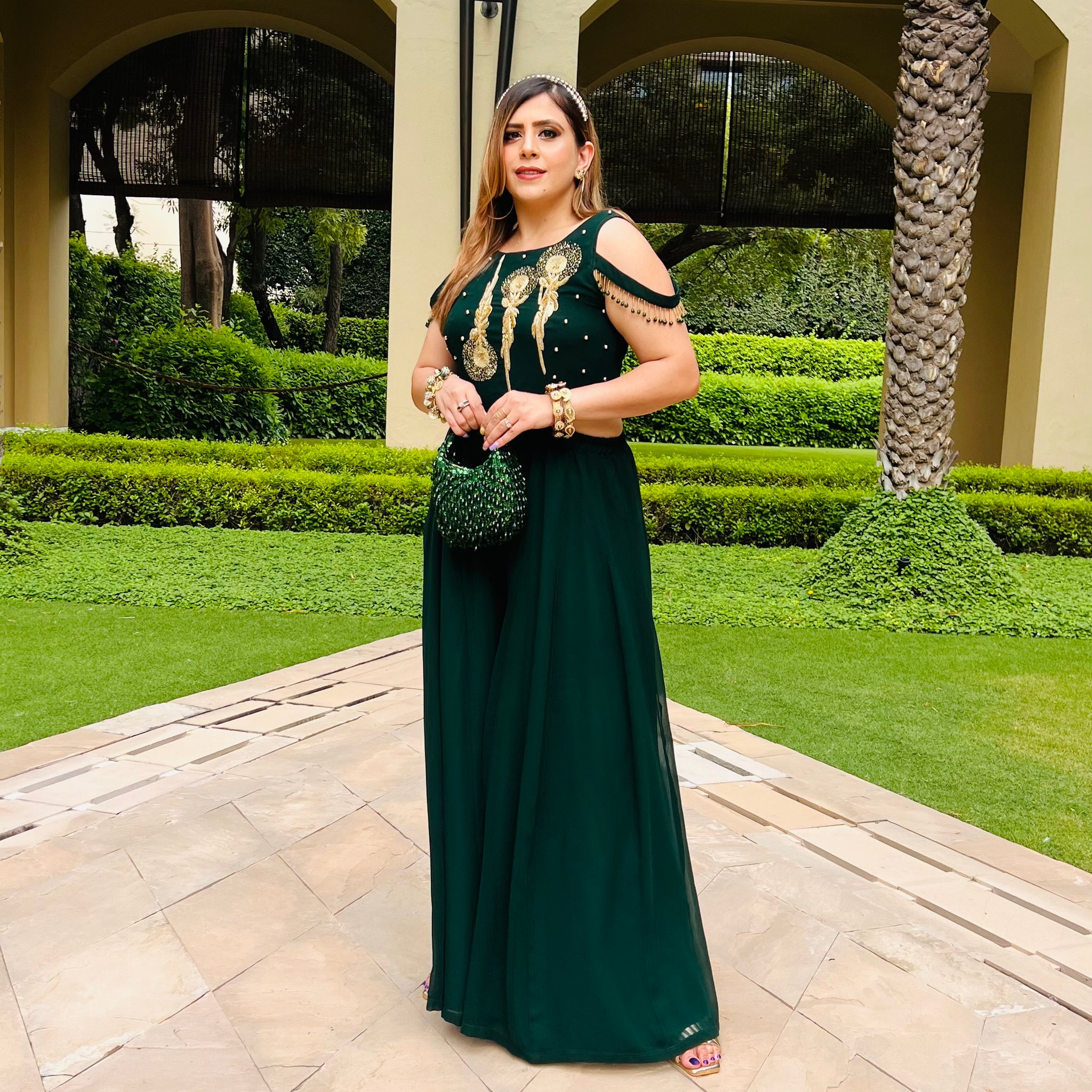 Green Dandelion Ethnic Jumpsuit