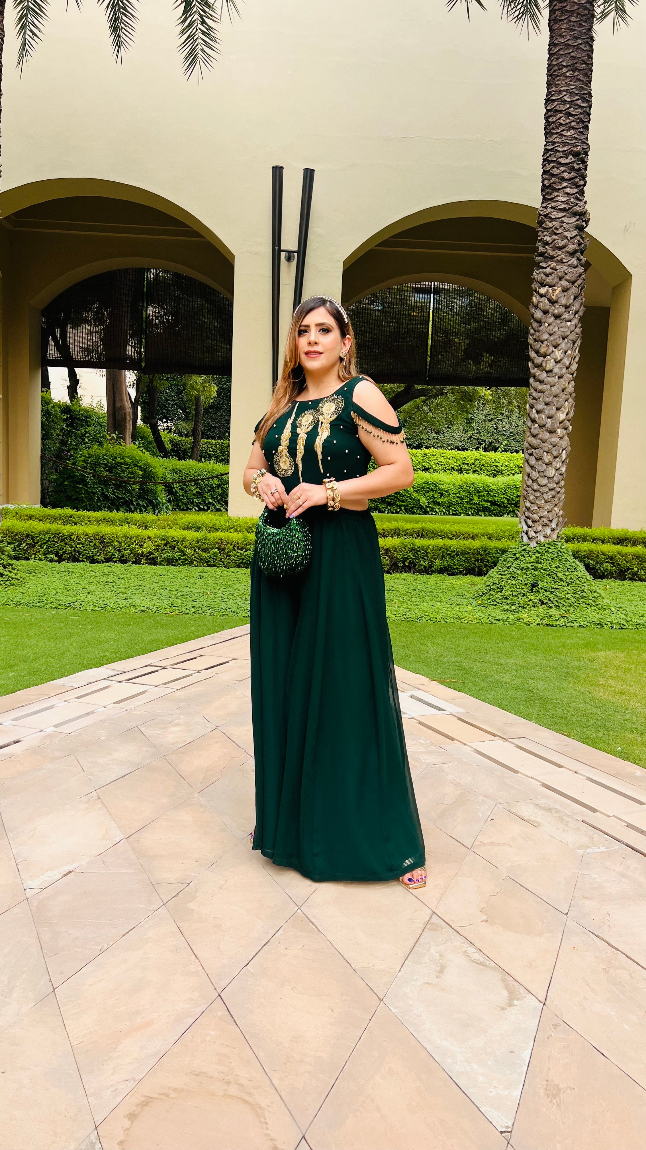 Green Dandelion Ethnic Jumpsuit